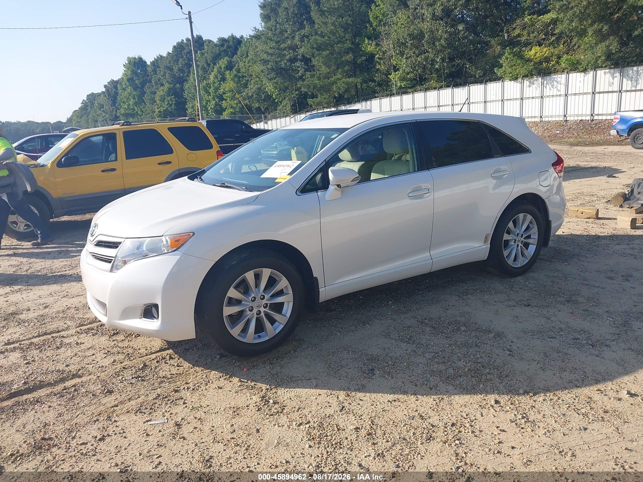 2013 Toyota Venza Le White vin: 4T3ZA3BBXDU073088