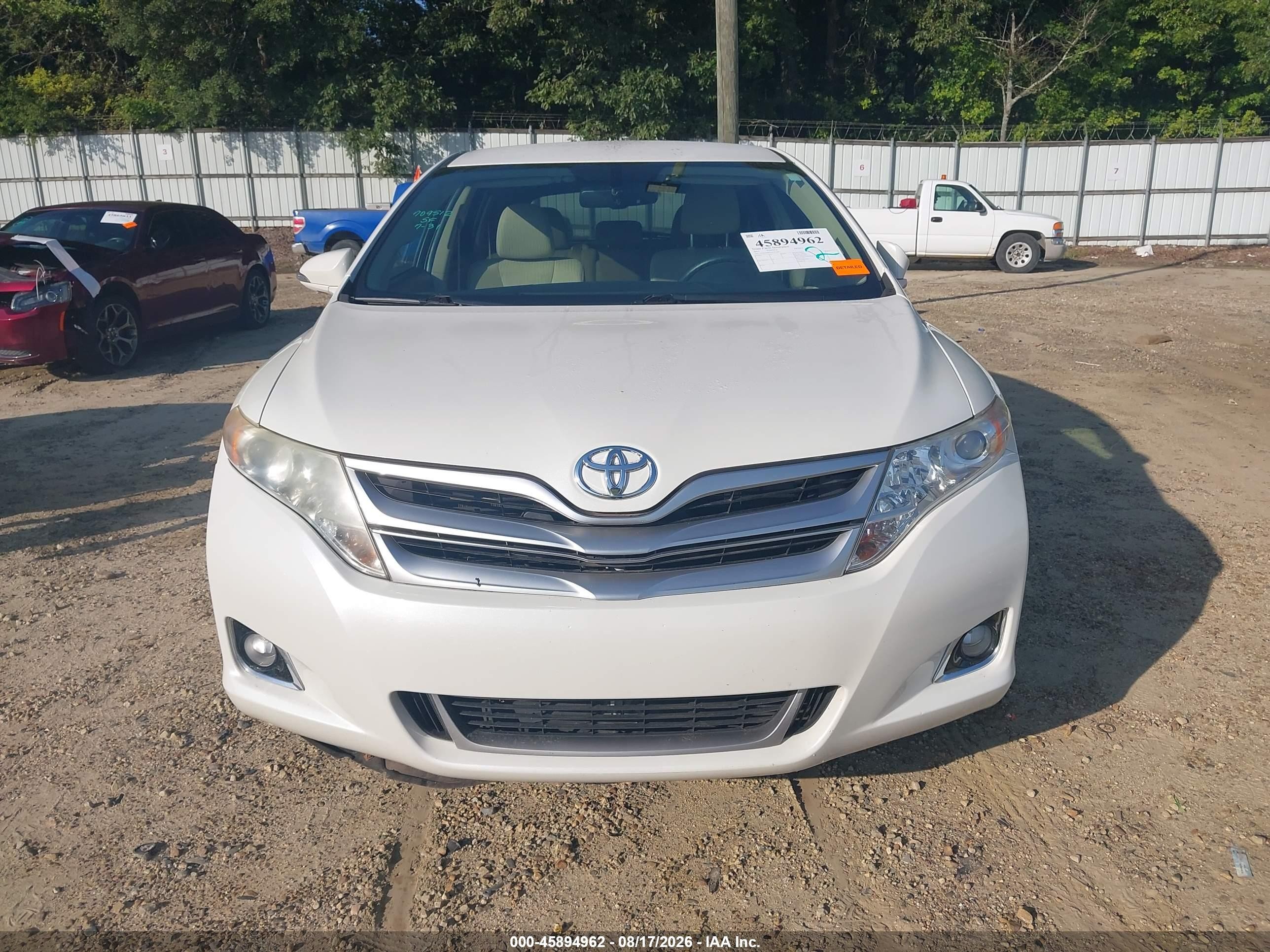2013 Toyota Venza Le White vin: 4T3ZA3BBXDU073088
