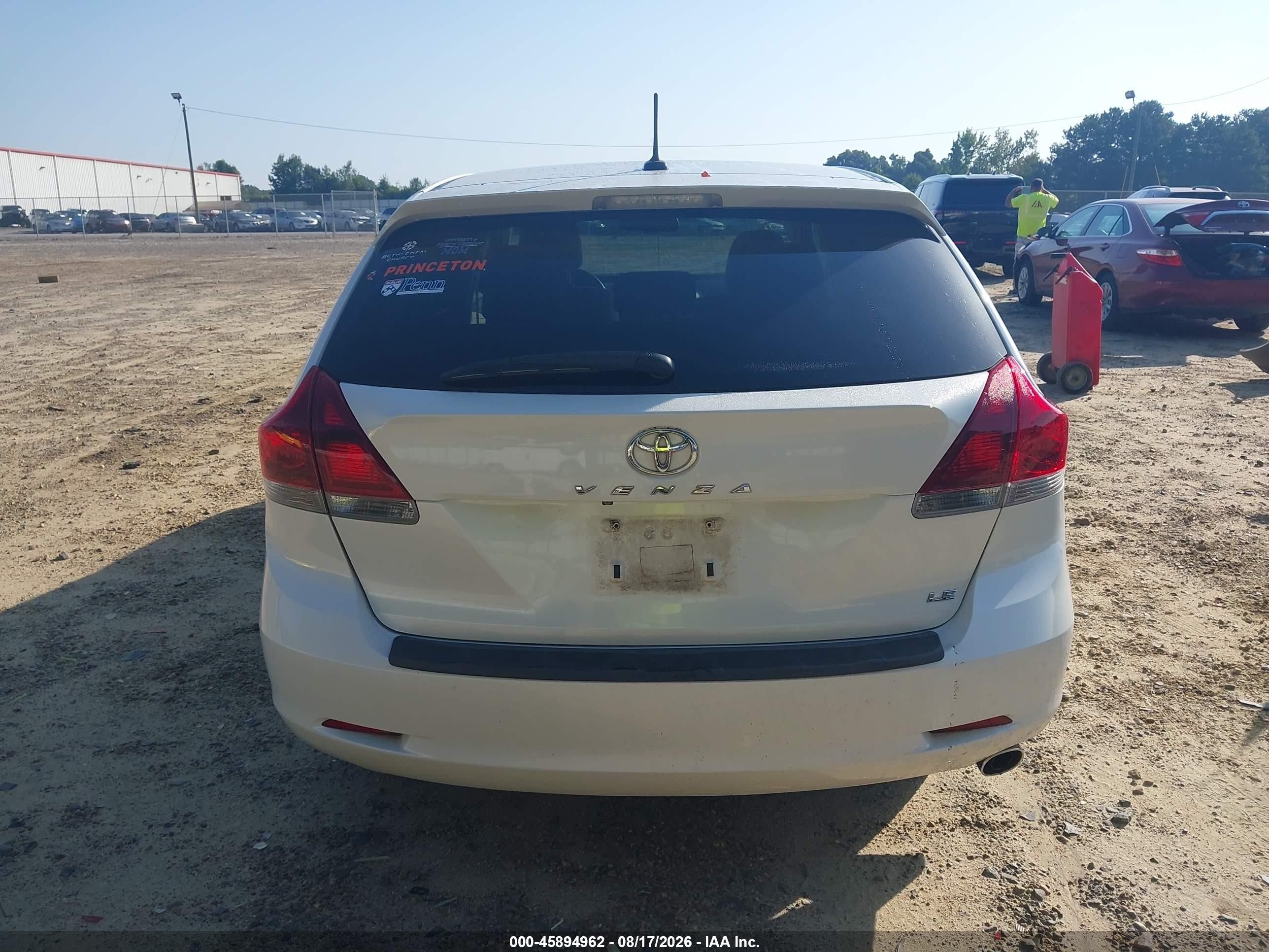 2013 Toyota Venza Le White vin: 4T3ZA3BBXDU073088
