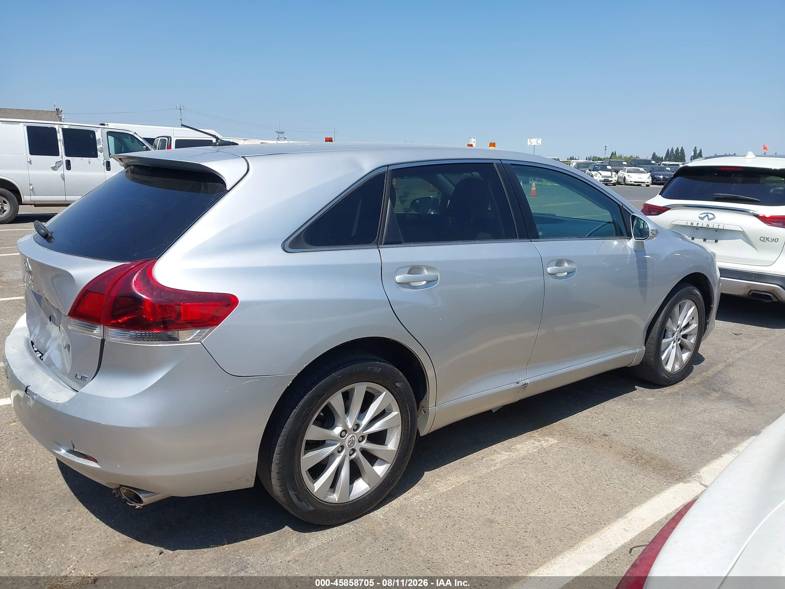 2013 Toyota Venza Le Silver vin: 4T3ZA3BBXDU074497