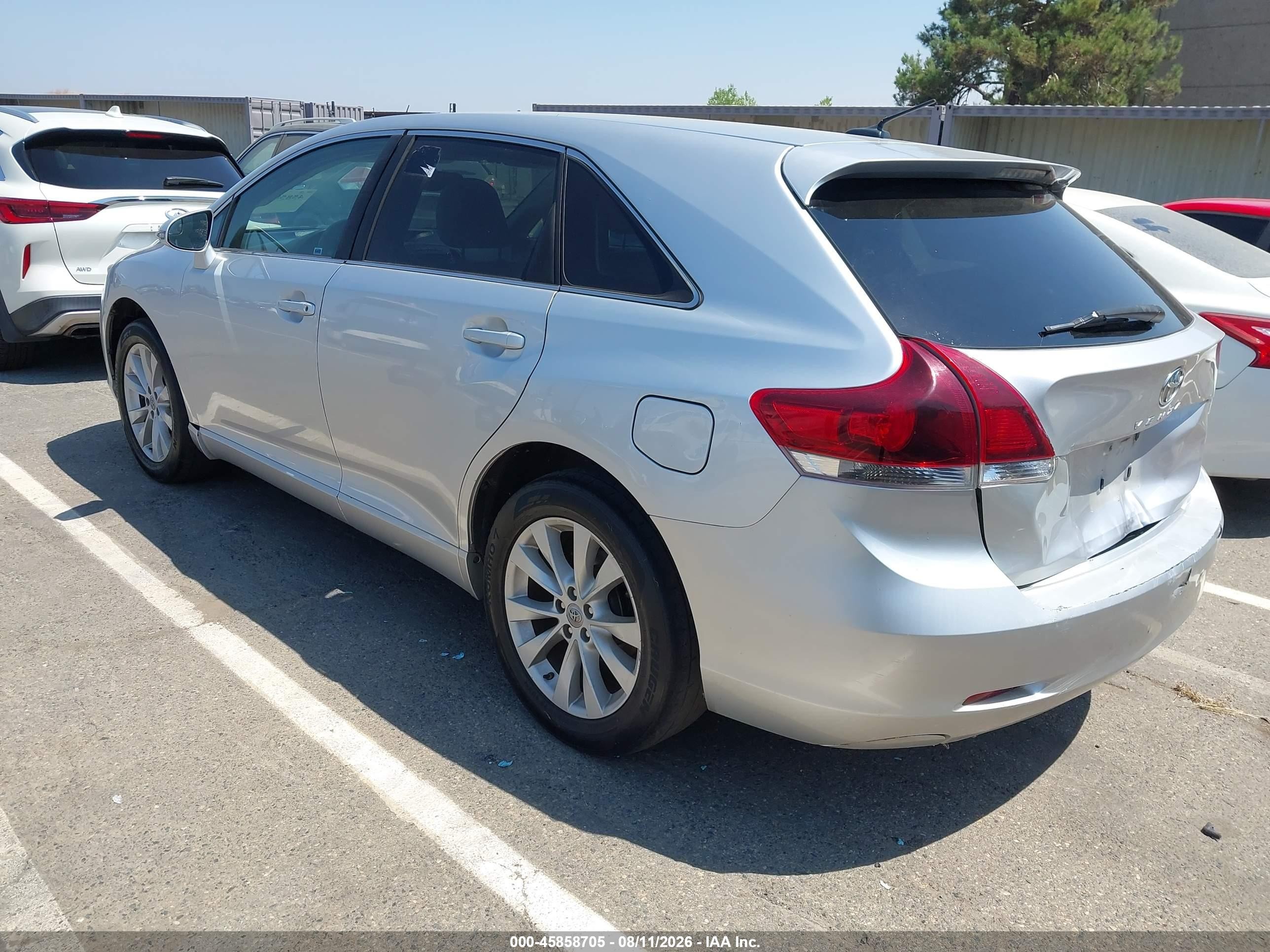 2013 Toyota Venza Le Silver vin: 4T3ZA3BBXDU074497