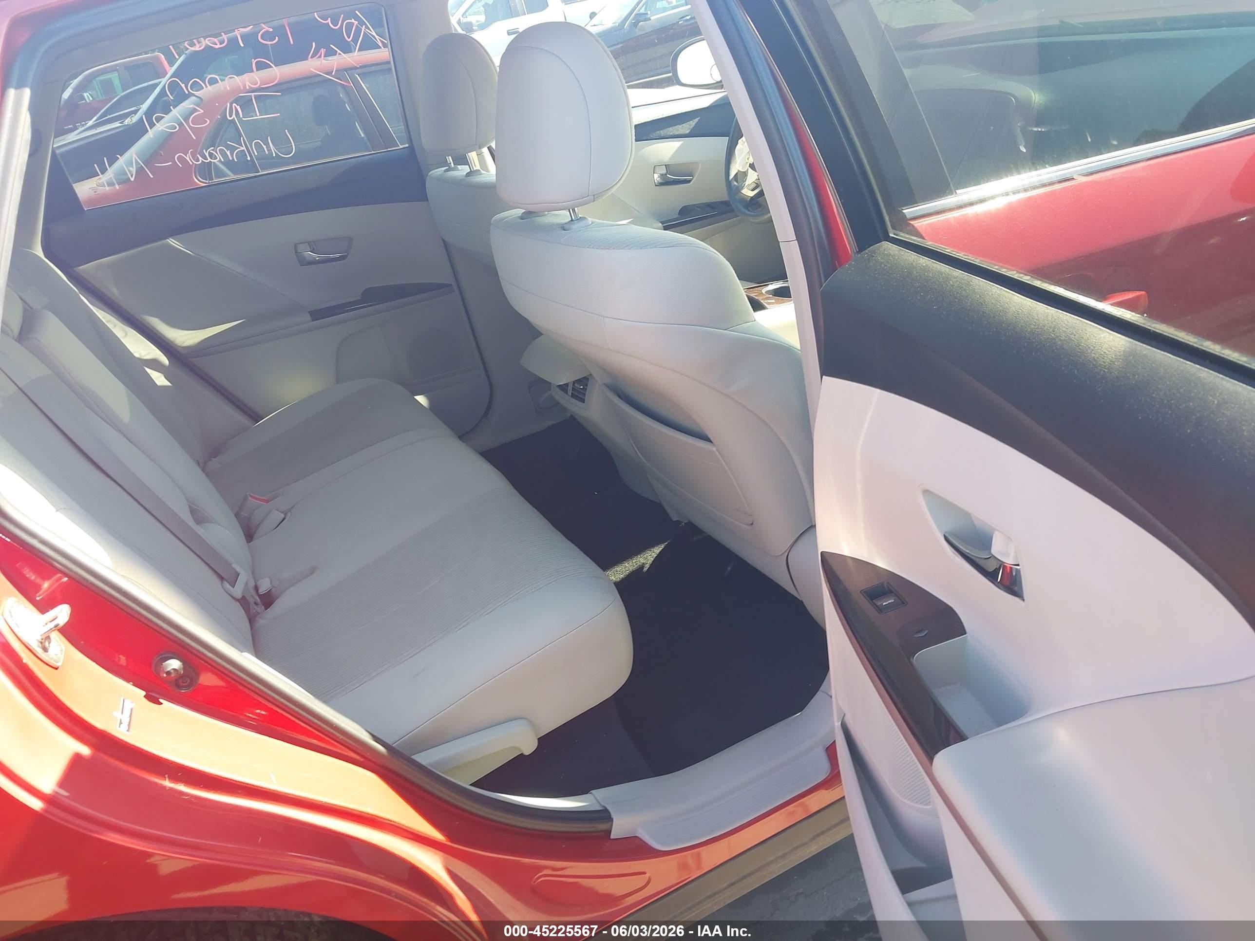 2009 Toyota Venza Red vin: 4T3ZE11A39U006048