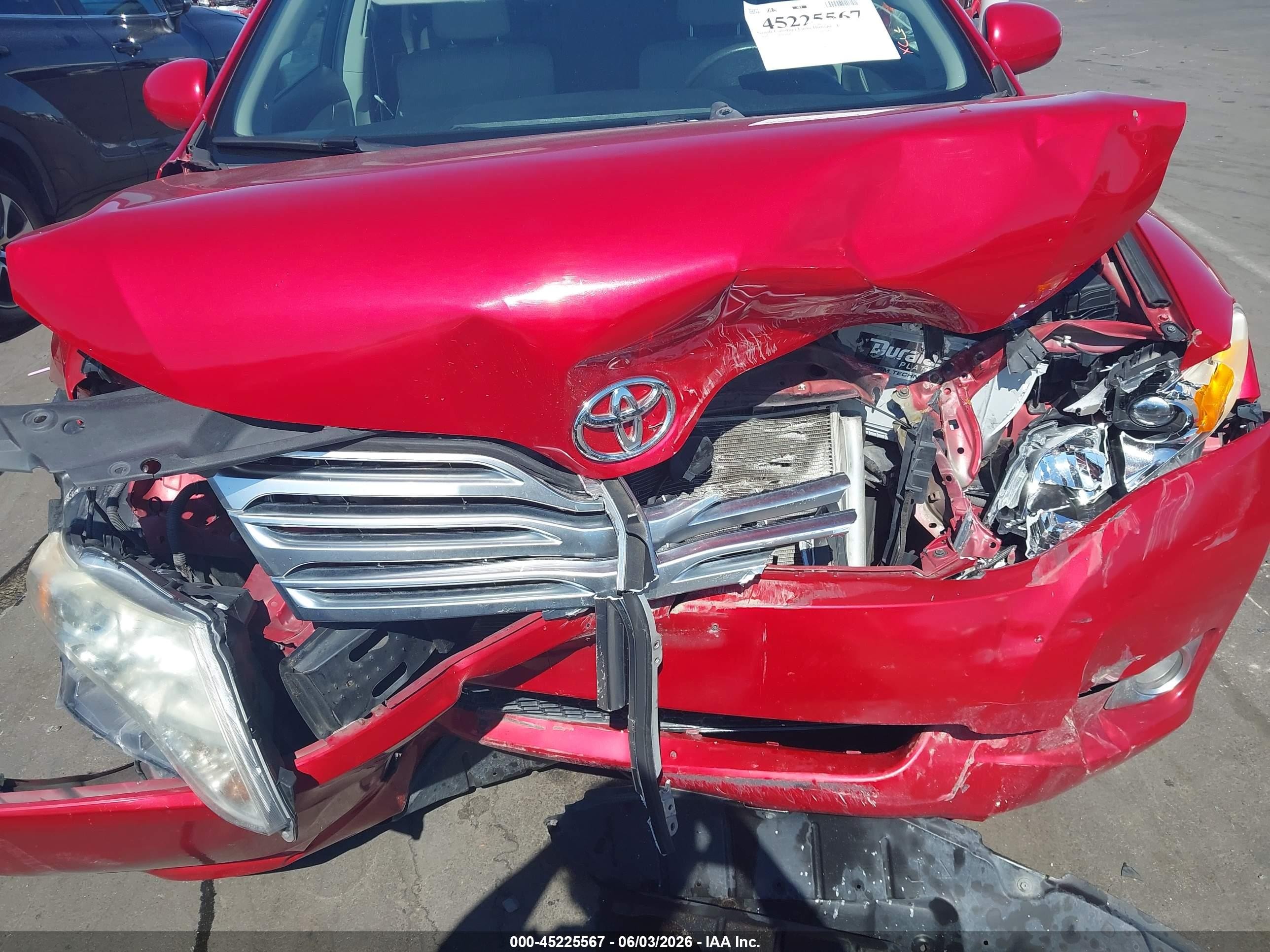 2009 Toyota Venza Red vin: 4T3ZE11A39U006048