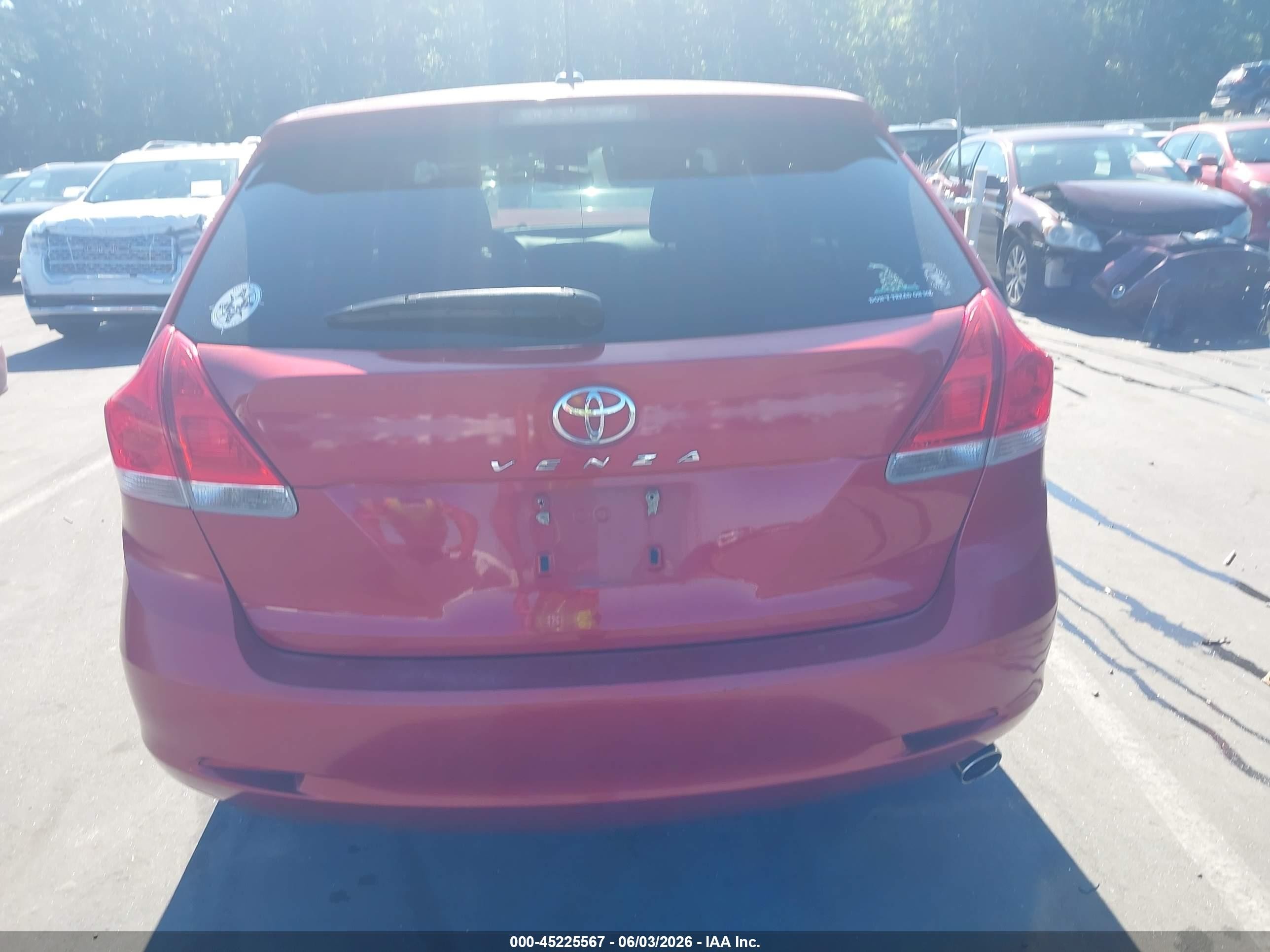 2009 Toyota Venza Red vin: 4T3ZE11A39U006048