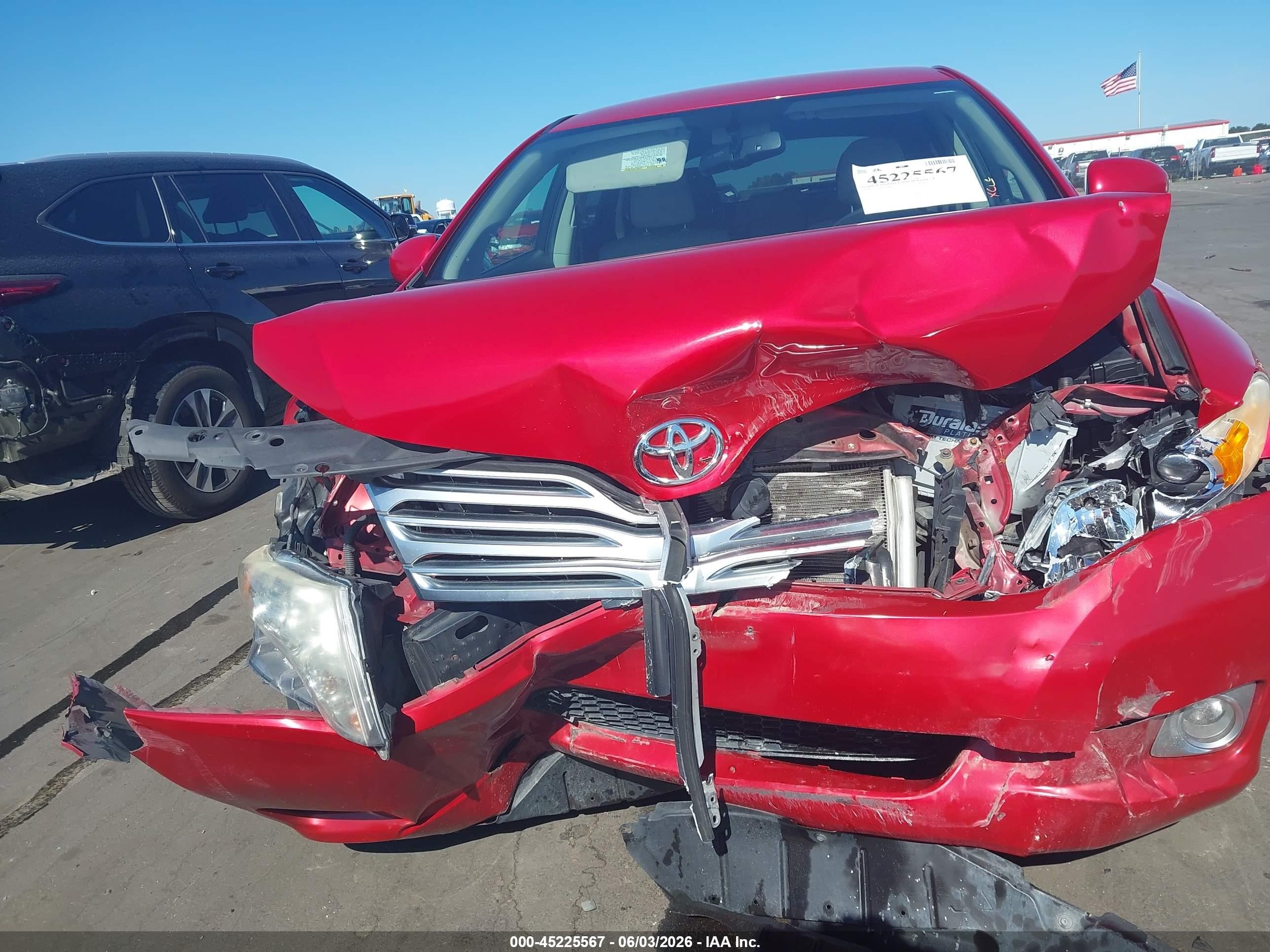 2009 Toyota Venza Red vin: 4T3ZE11A39U006048