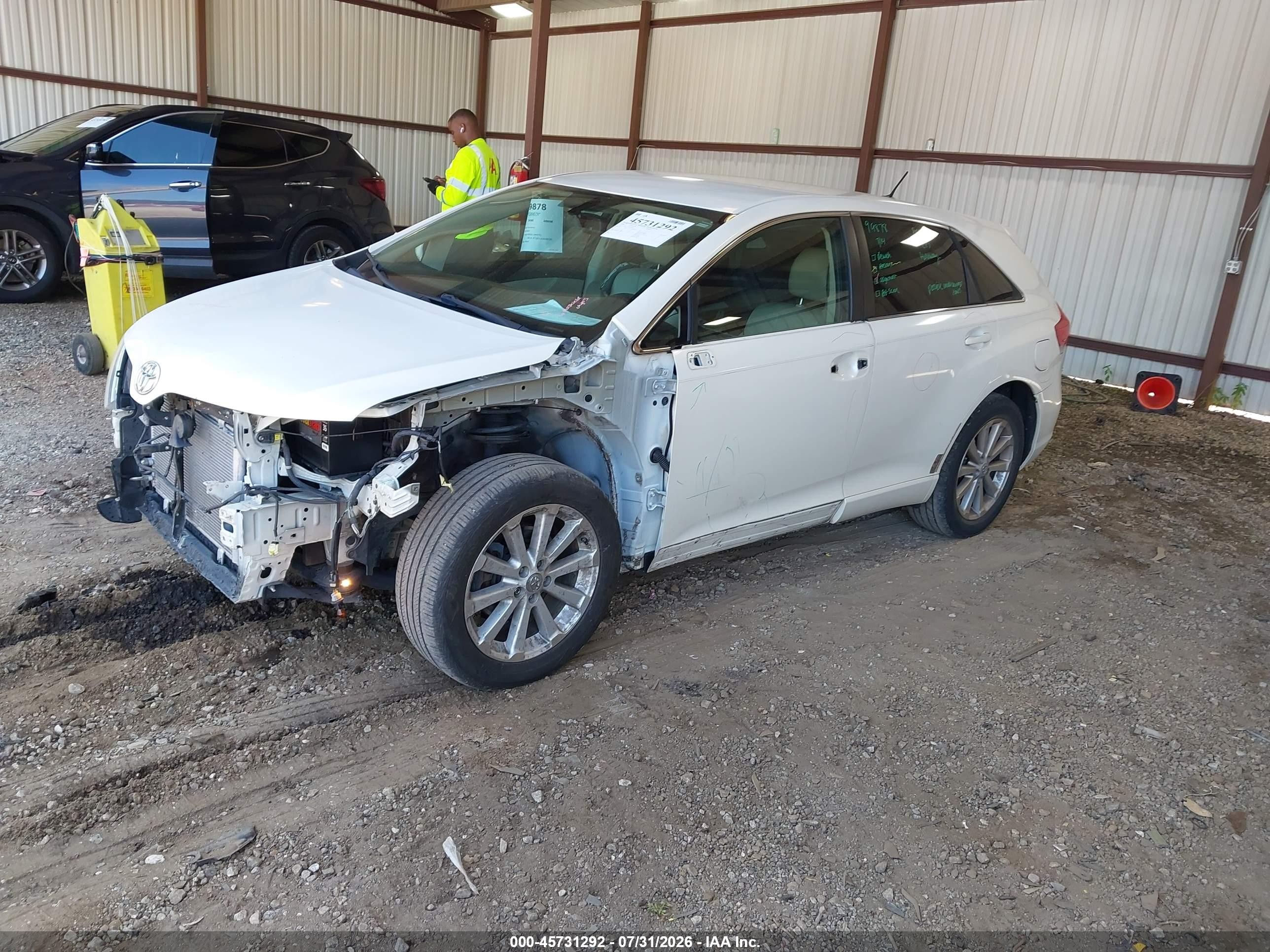2009 Toyota Venza   White vin: 4T3ZE11A39U007281