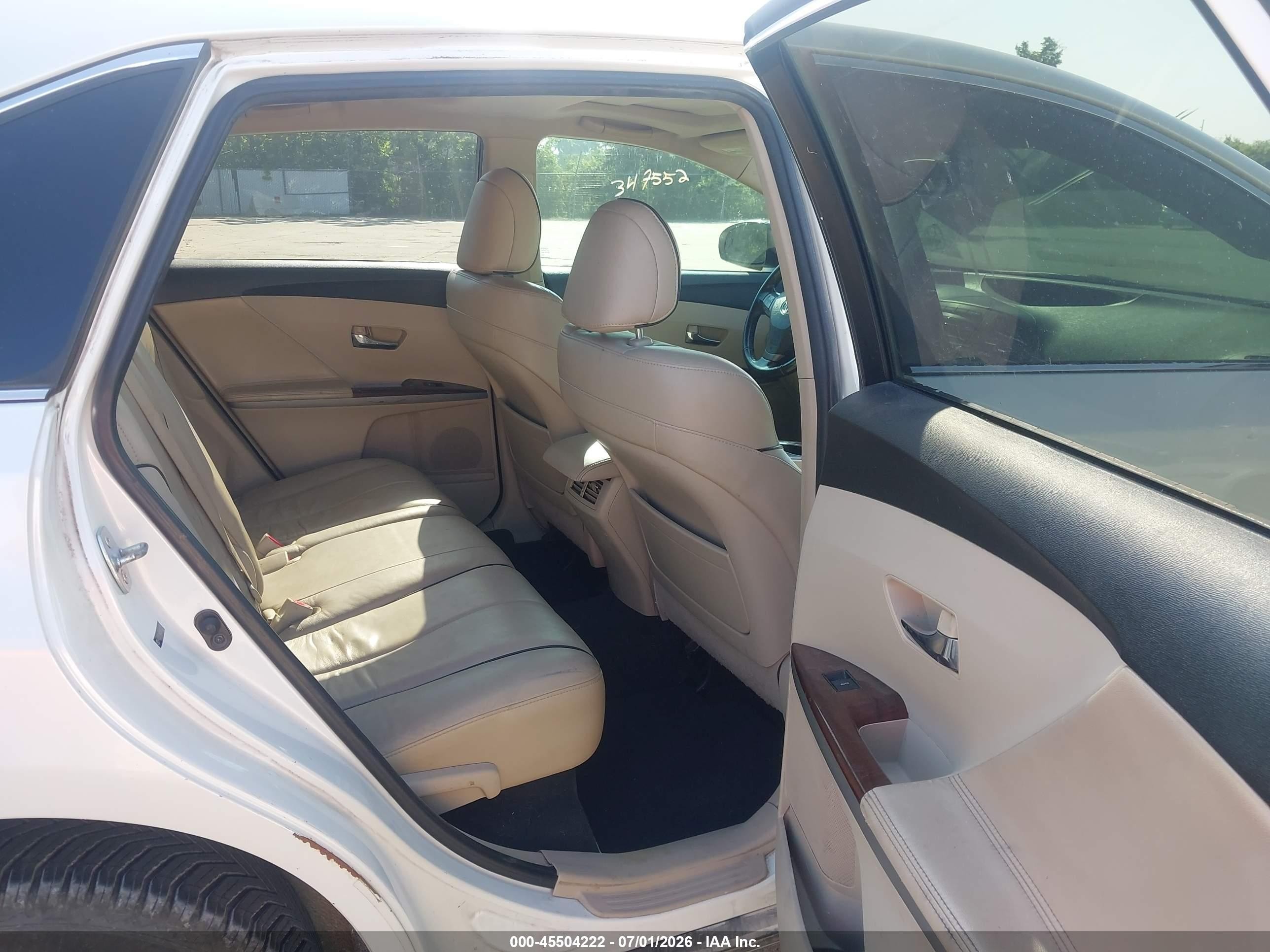 2009 Toyota Venza   White vin: 4T3ZE11A39U013050