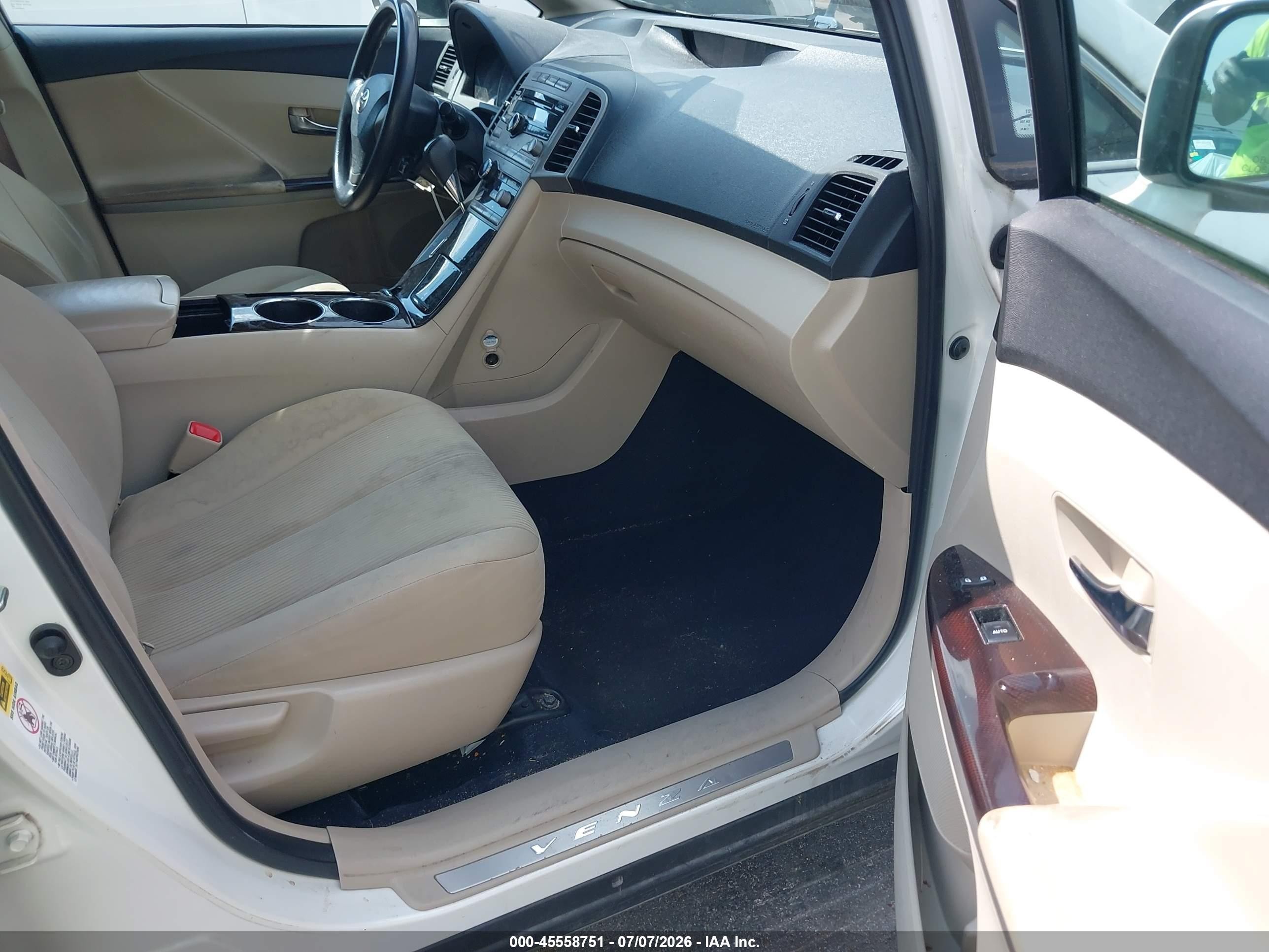 2009 Toyota Venza   Белый vin: 4T3ZE11A89U006269