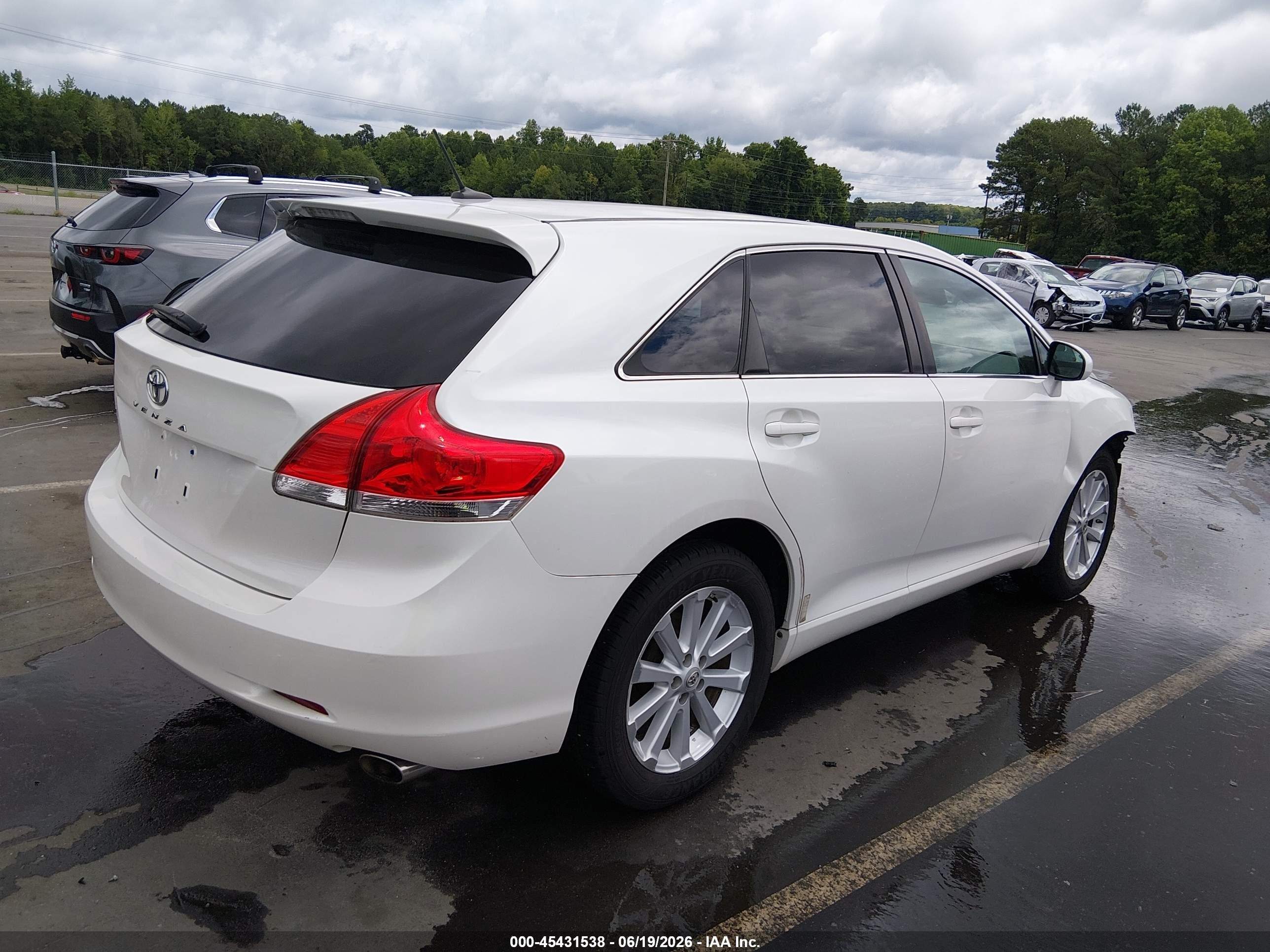 2009 Toyota Venza   White vin: 4T3ZE11A89U019121