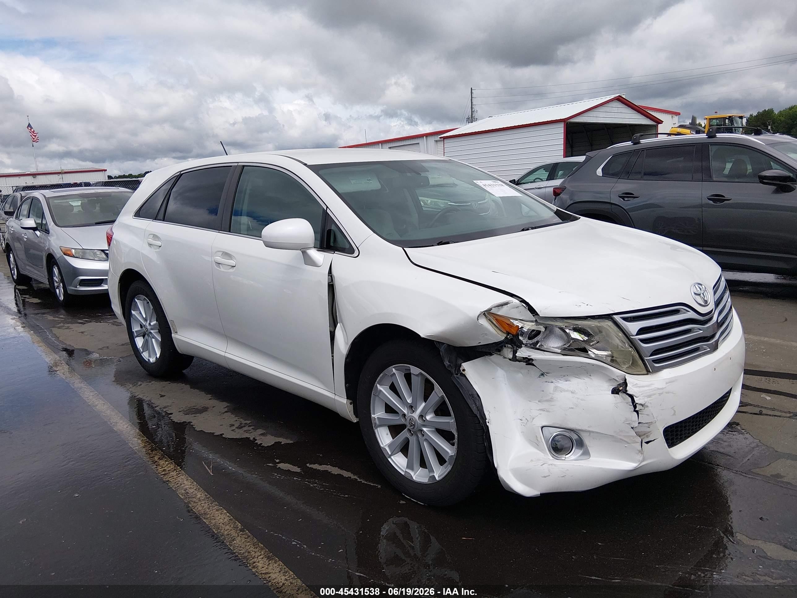 2009 Toyota Venza   White vin: 4T3ZE11A89U019121