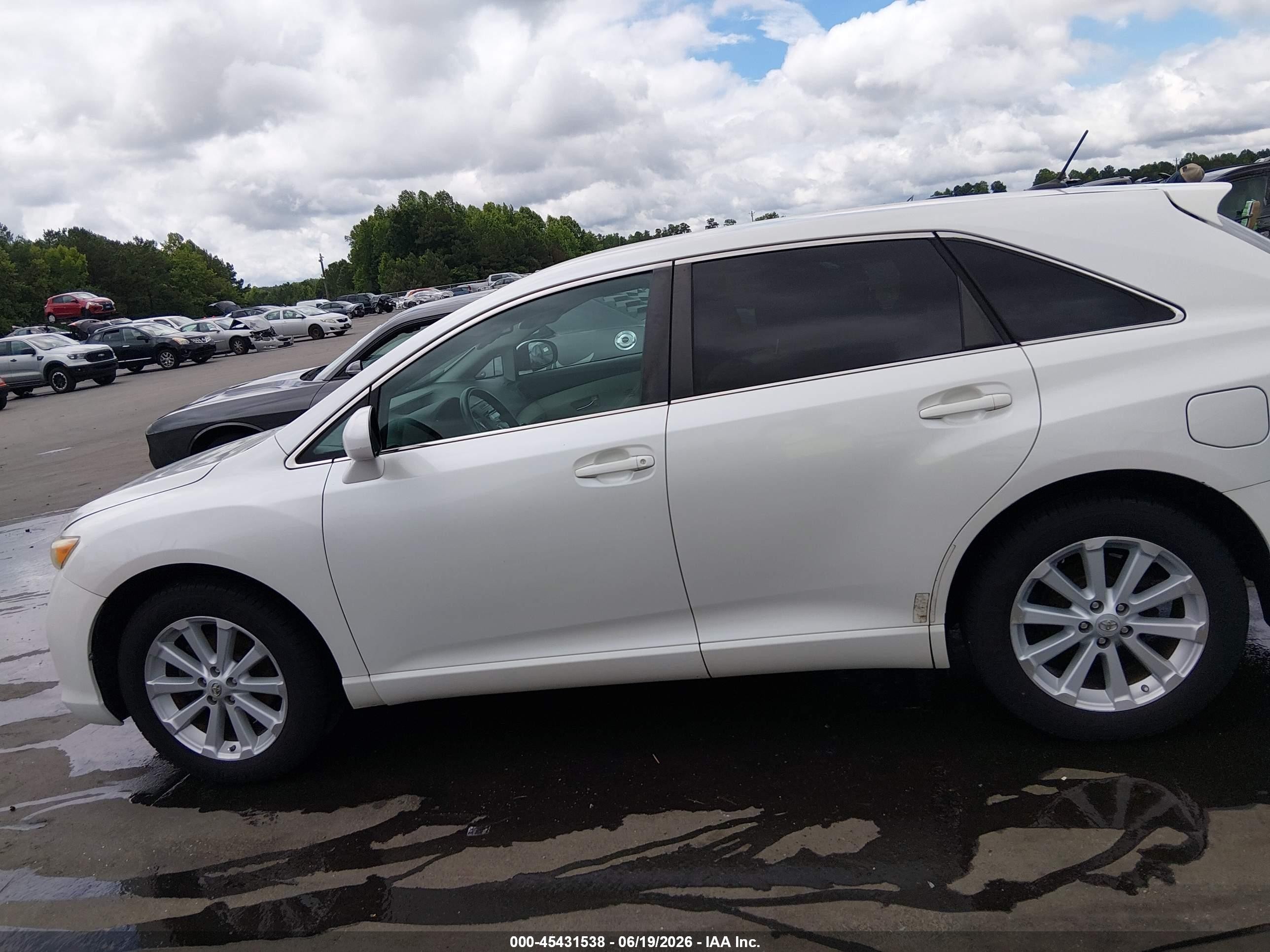 2009 Toyota Venza   White vin: 4T3ZE11A89U019121