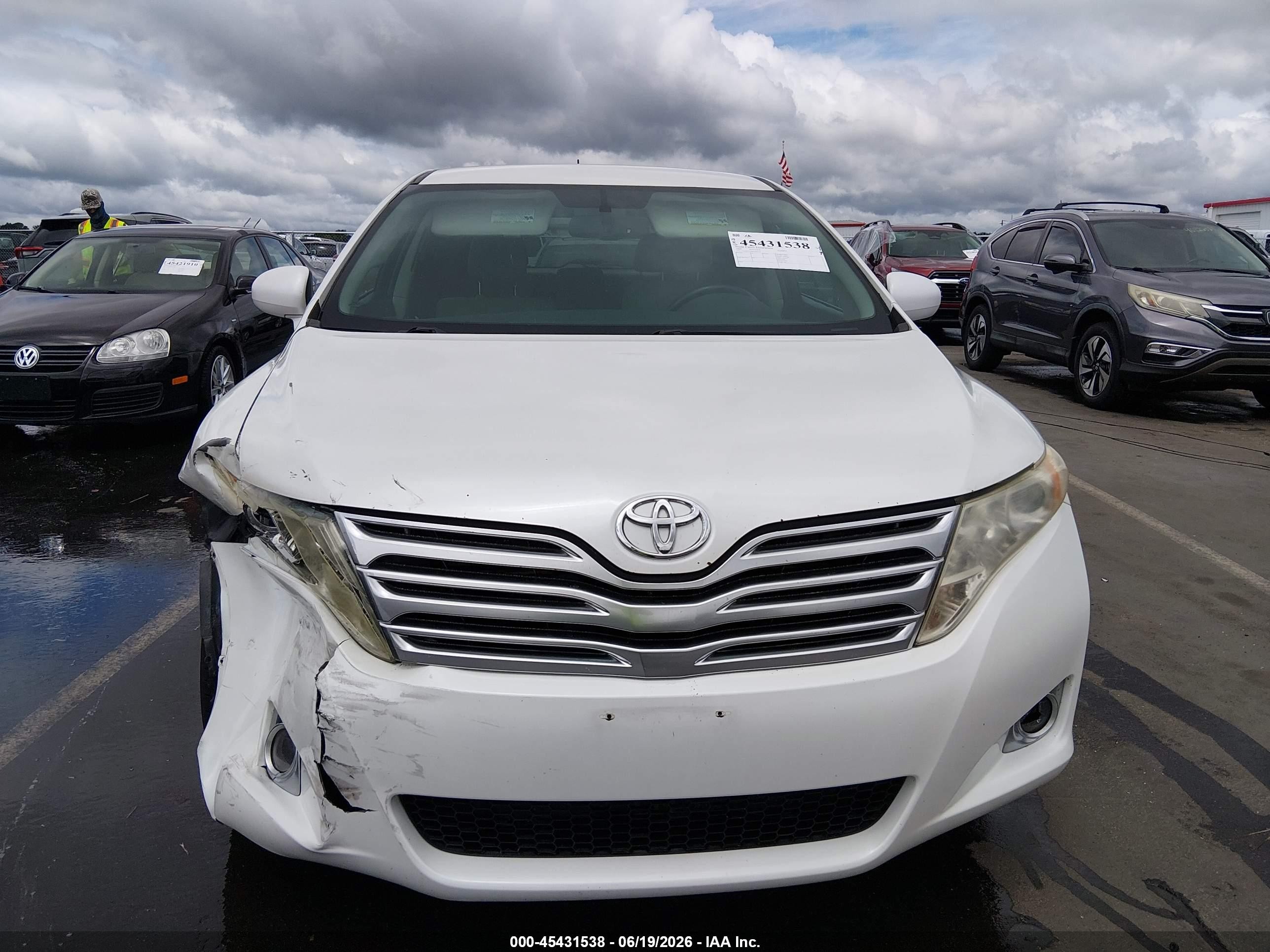 2009 Toyota Venza   White vin: 4T3ZE11A89U019121