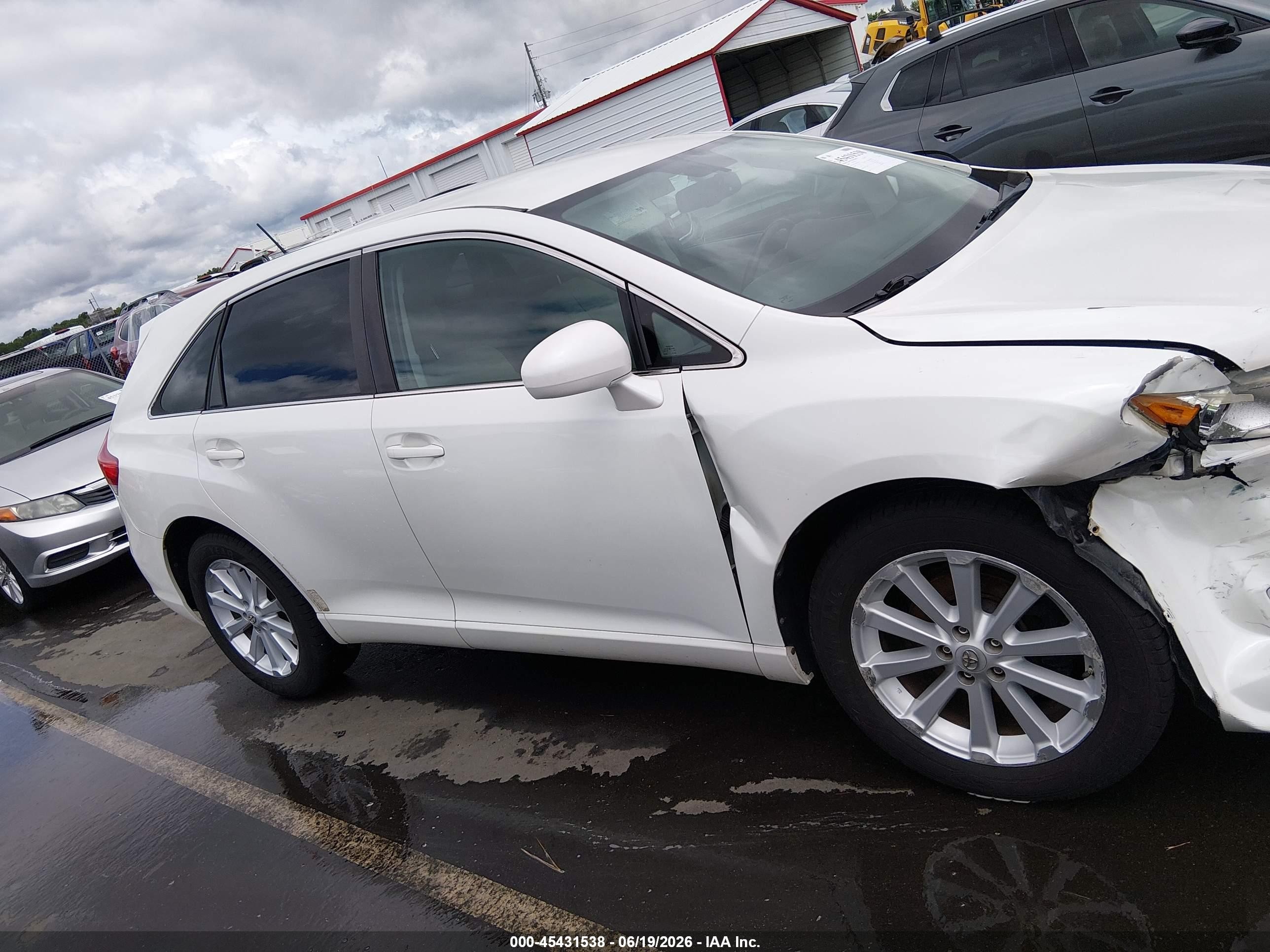 2009 Toyota Venza   White vin: 4T3ZE11A89U019121