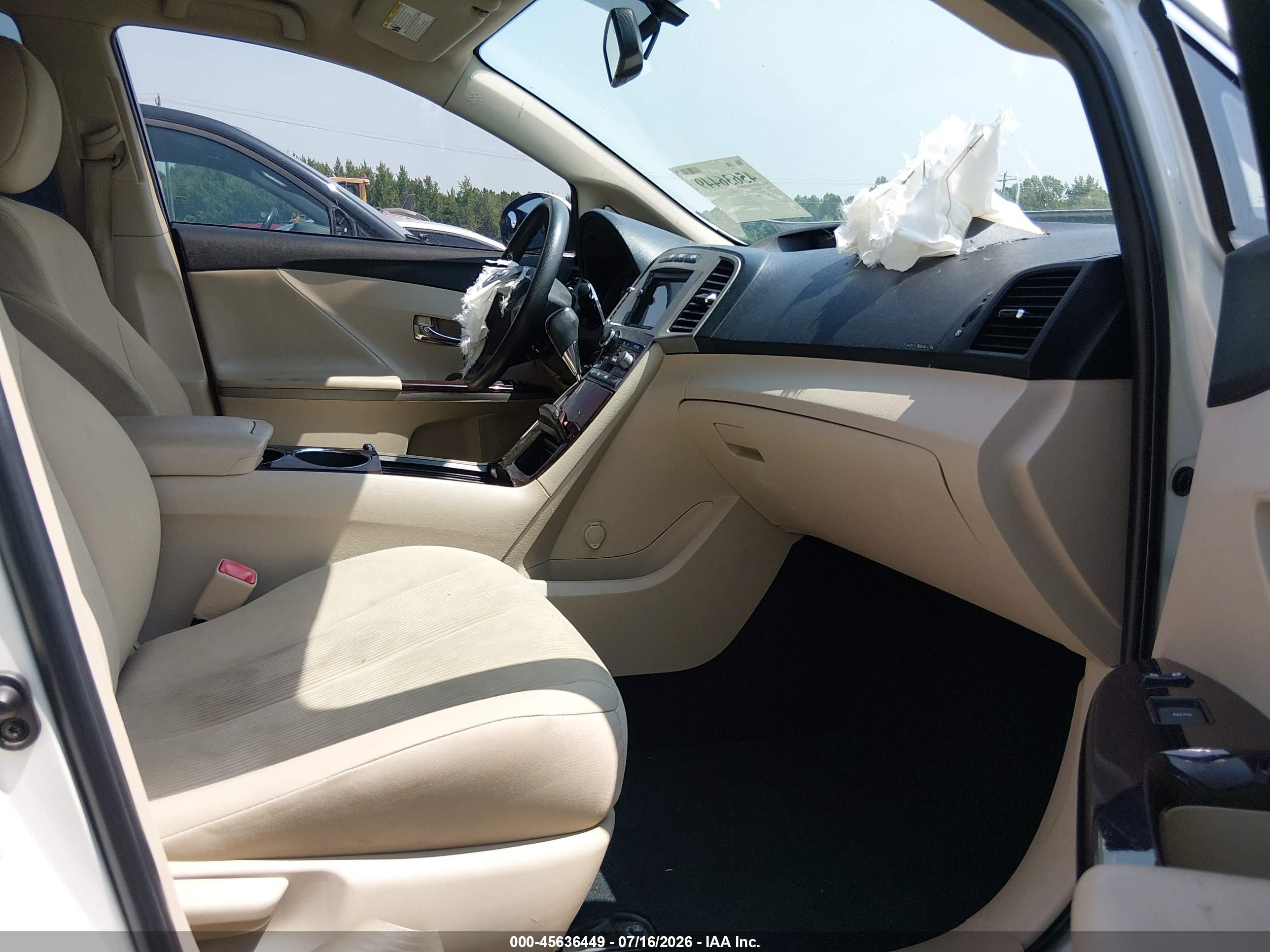2009 Toyota Venza   White vin: 4T3ZE11AX9U018682
