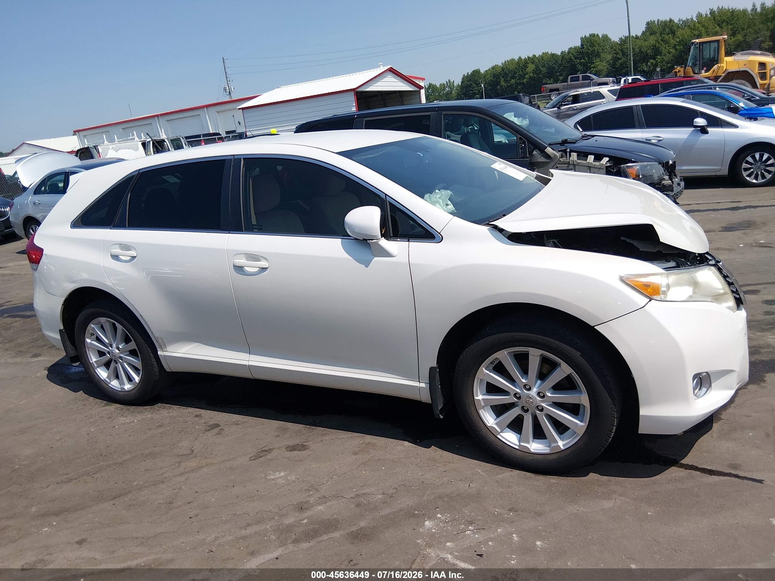 2009 Toyota Venza   White vin: 4T3ZE11AX9U018682