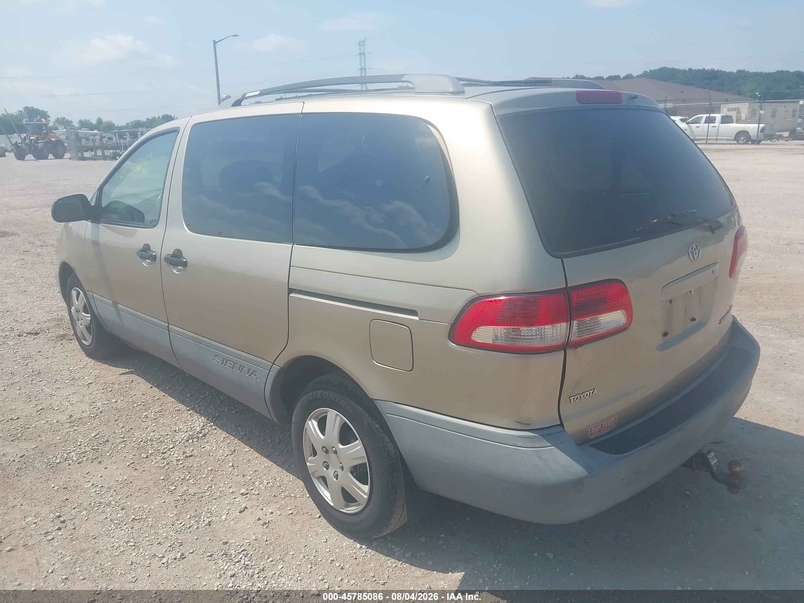 2001 Toyota Sienna Le Gold vin: 4T3ZF13C01U340098