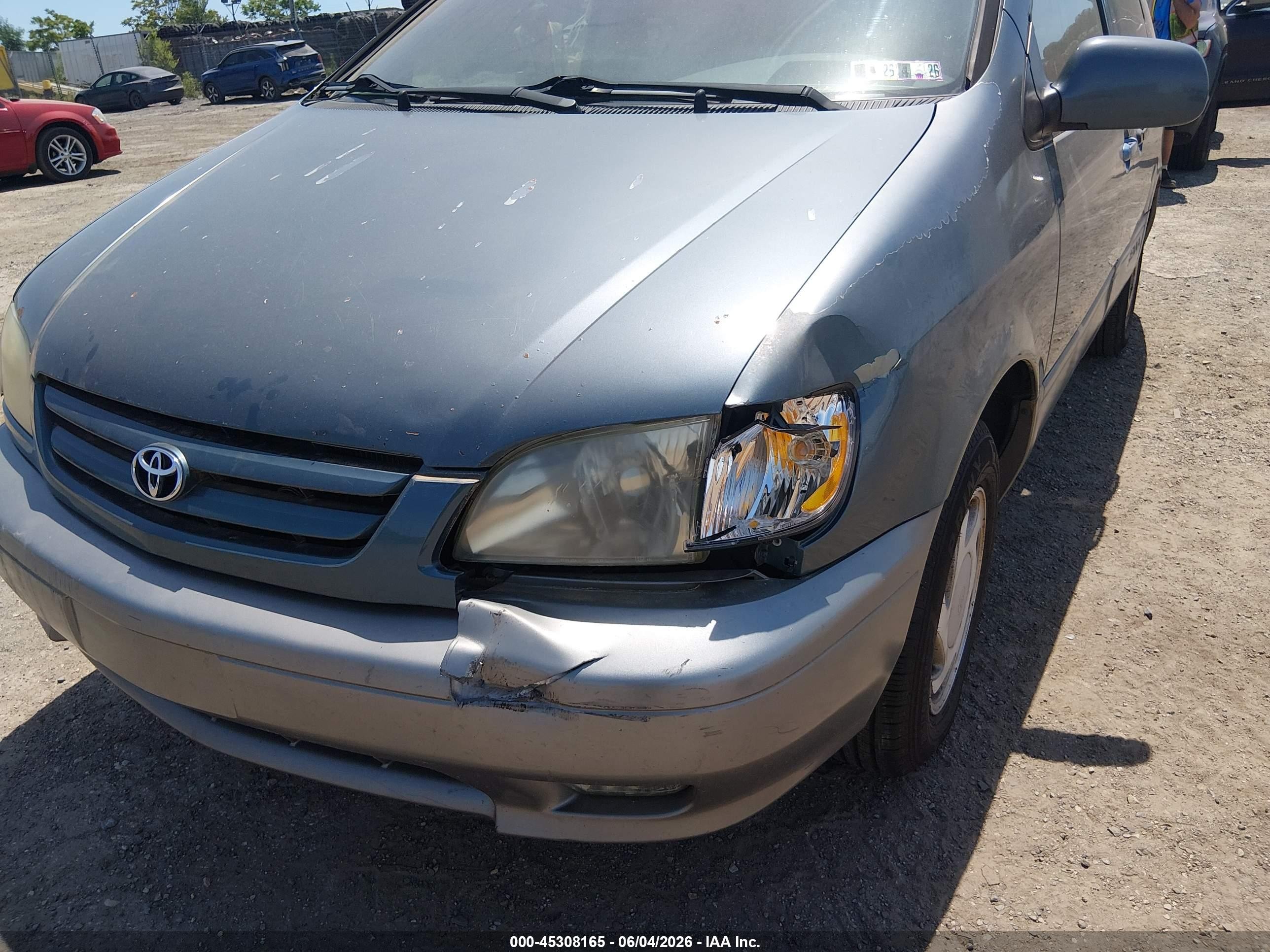 2001 Toyota Sienna Xle Green vin: 4T3ZF13C01U393142