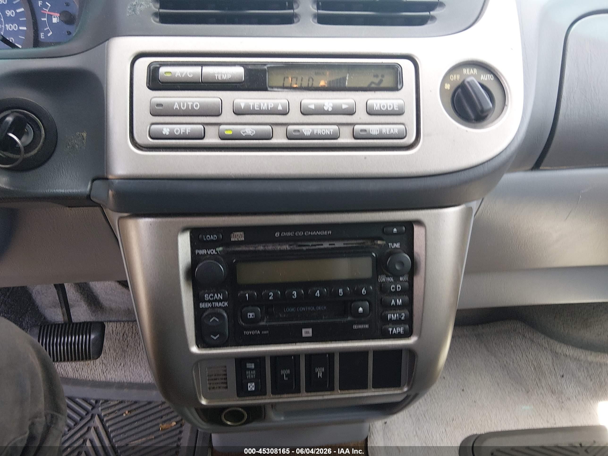 2001 Toyota Sienna Xle Green vin: 4T3ZF13C01U393142