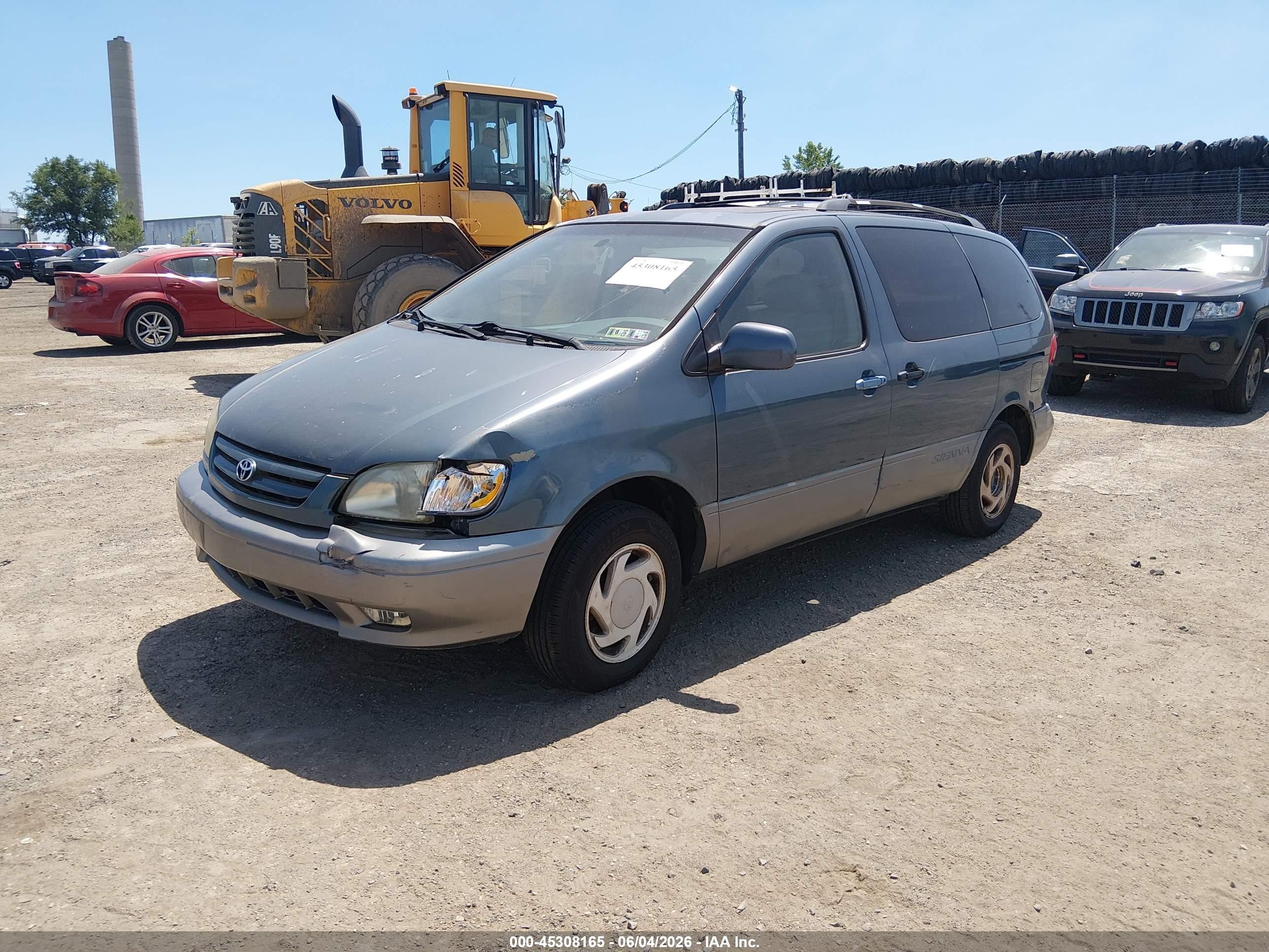 2001 Toyota Sienna Xle Green vin: 4T3ZF13C01U393142