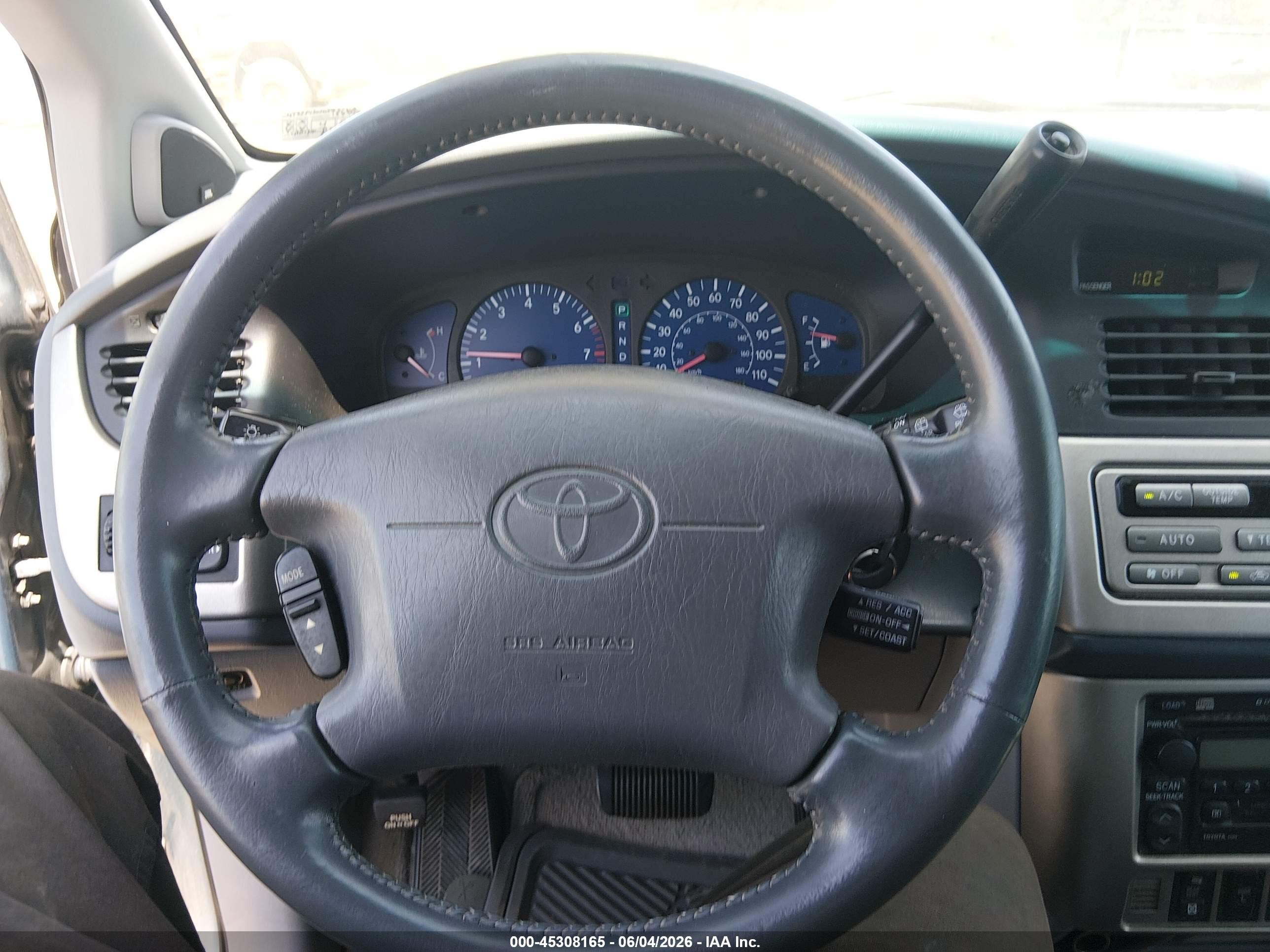 2001 Toyota Sienna Xle Green vin: 4T3ZF13C01U393142