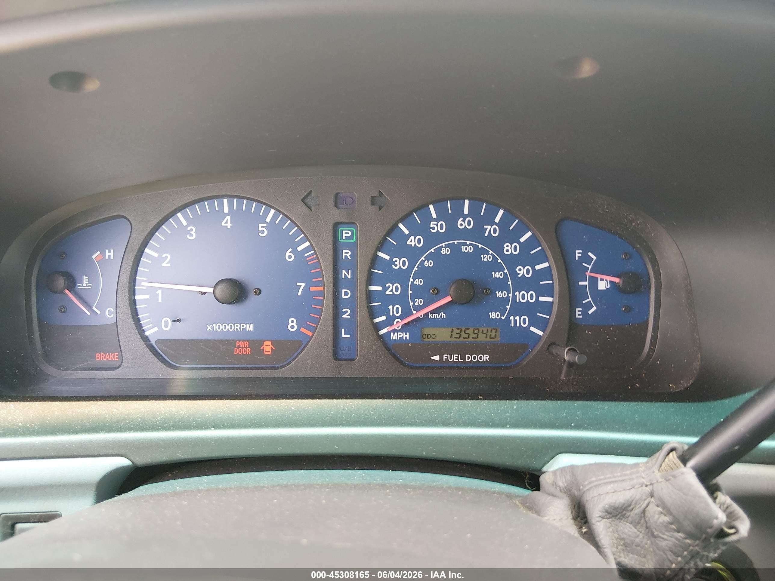 2001 Toyota Sienna Xle Green vin: 4T3ZF13C01U393142