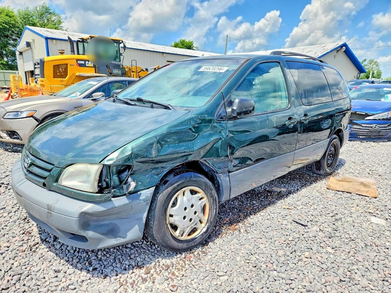 2002 Toyota Sienna Le Green vin: 4T3ZF13C02U472621