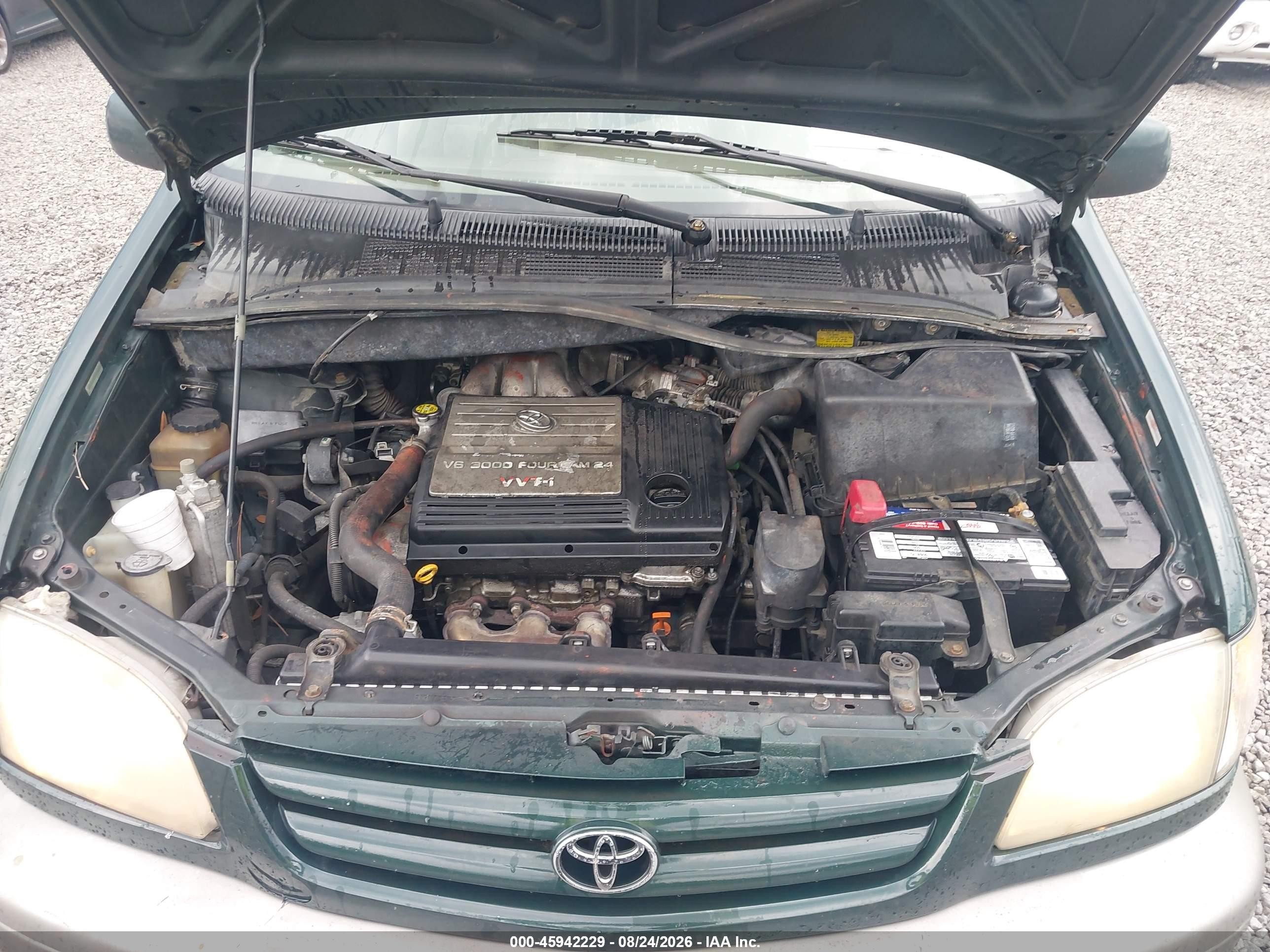 2001 Toyota Sienna Xle Green vin: 4T3ZF13C11U324637