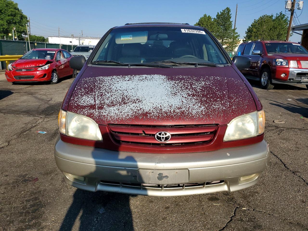 2001 Toyota Sienna Xle Burgundy vin: 4T3ZF13C11U401524