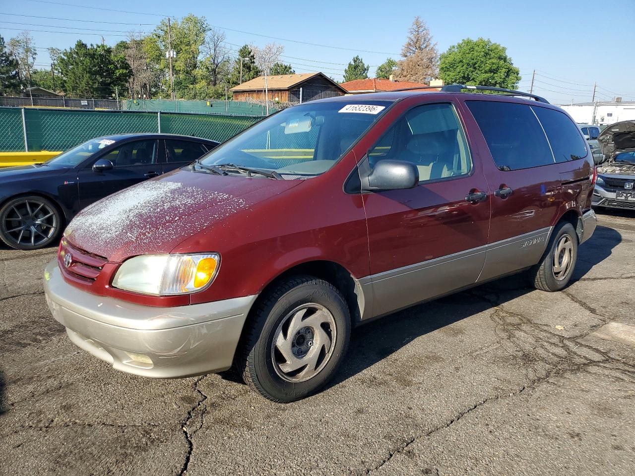 2001 Toyota Sienna Xle Burgundy vin: 4T3ZF13C11U401524