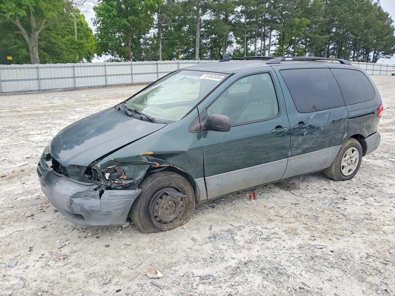2001 Toyota Sienna Le Green vin: 4T3ZF13C11U411132