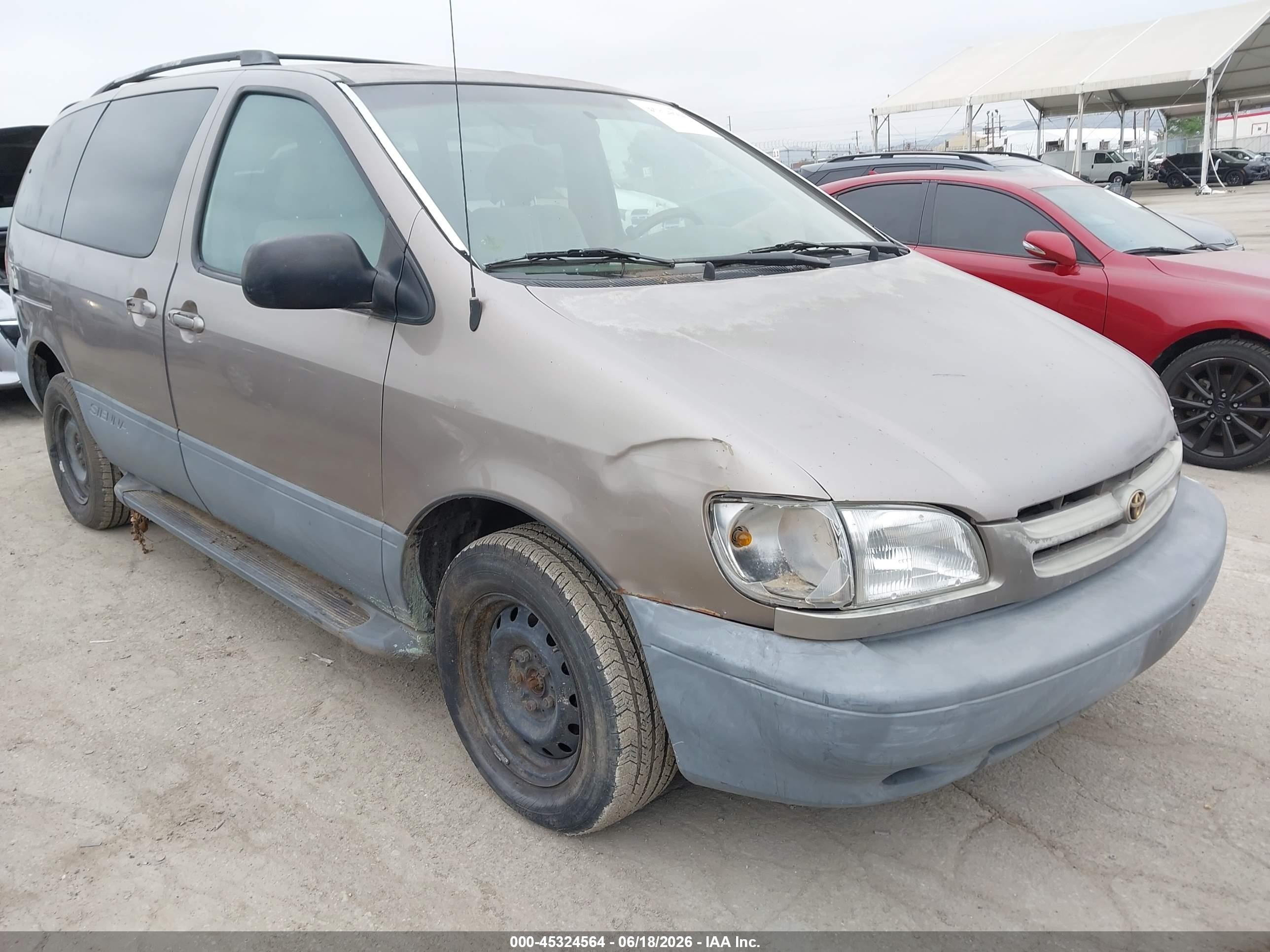 1998 Toyota Sienna Le/xle Brown vin: 4T3ZF13C1WU031473