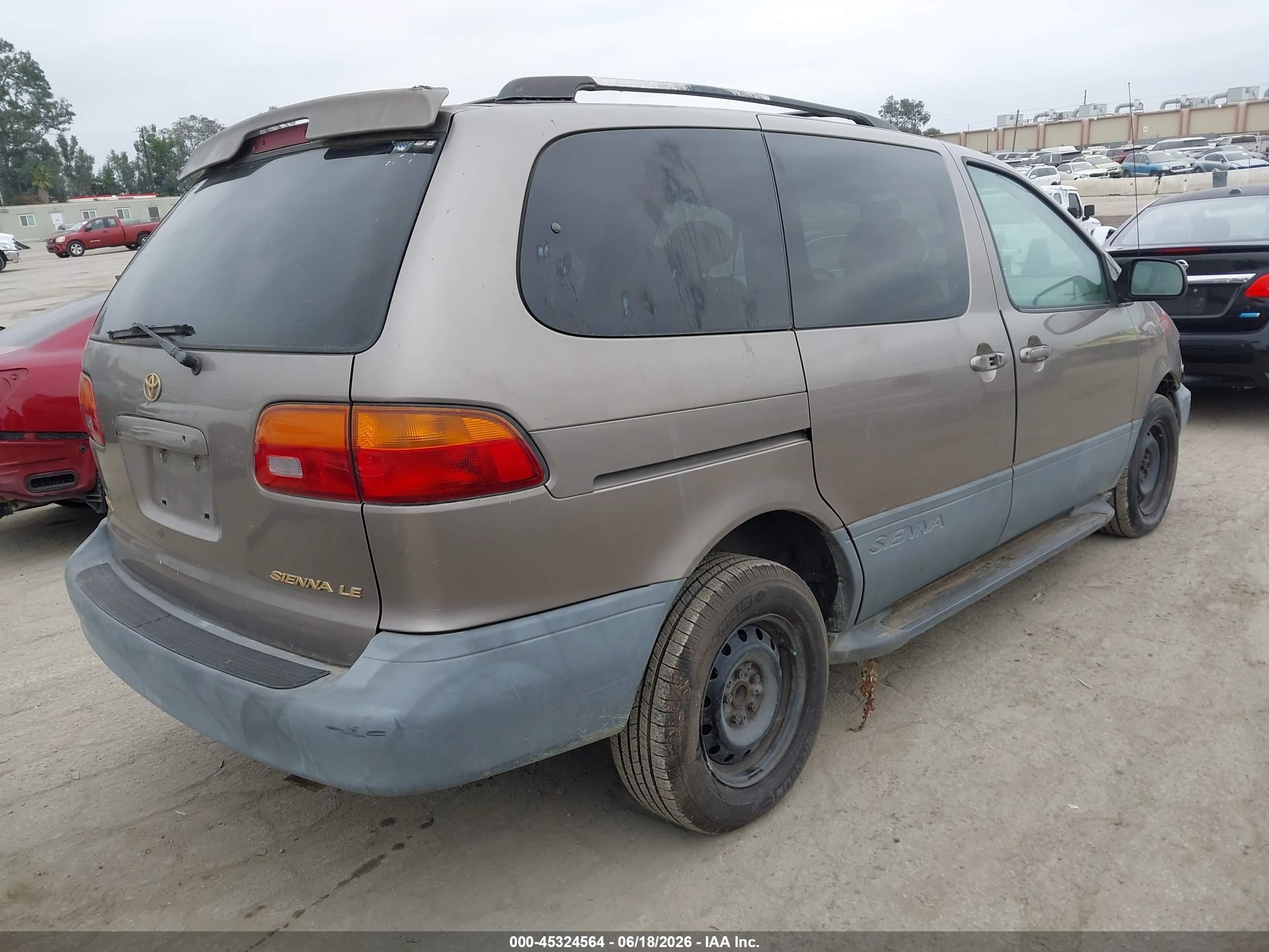 1998 Toyota Sienna Le/xle Brown vin: 4T3ZF13C1WU031473