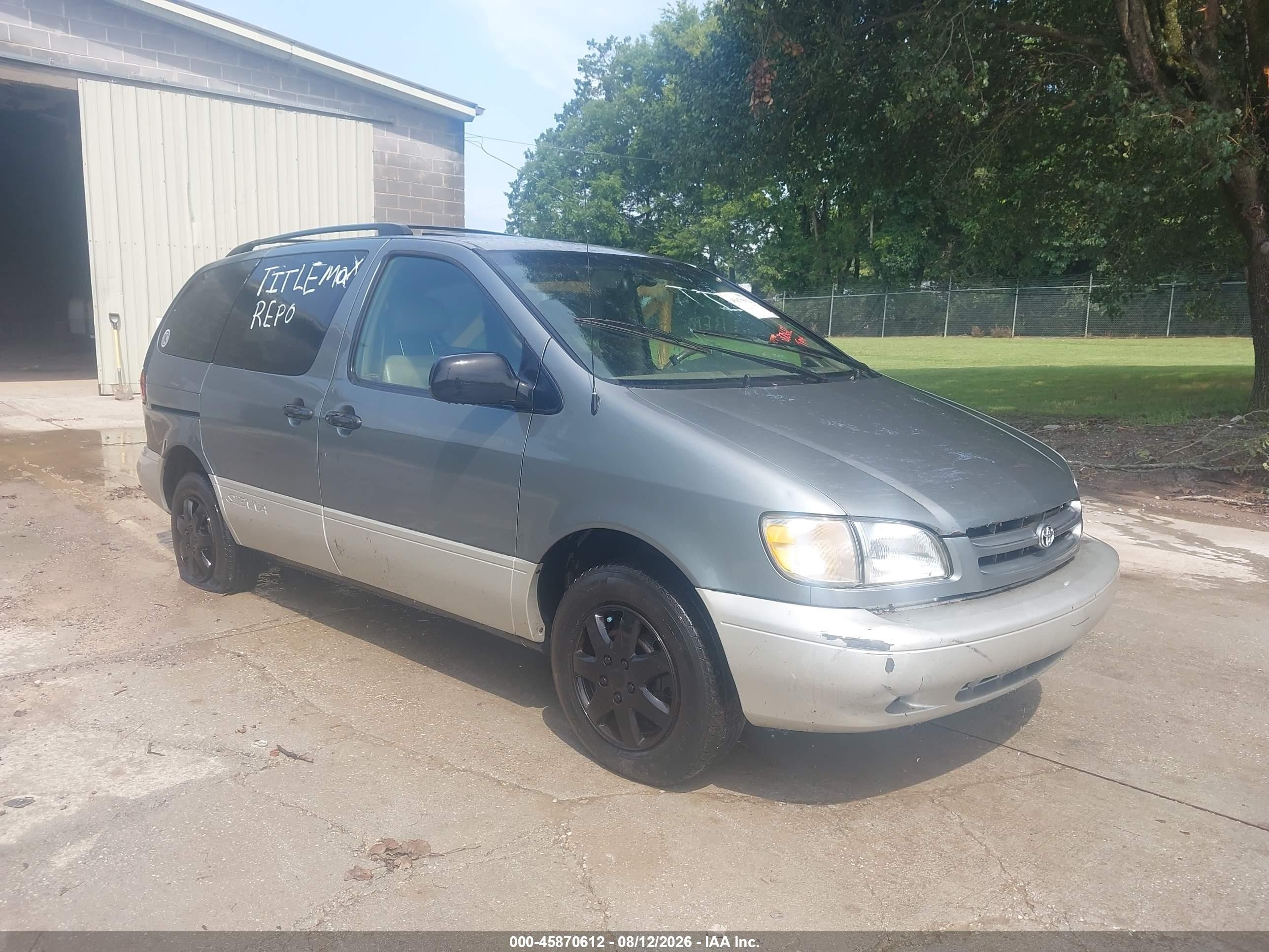2000 Toyota Sienna Xle Gray vin: 4T3ZF13C1YU188164