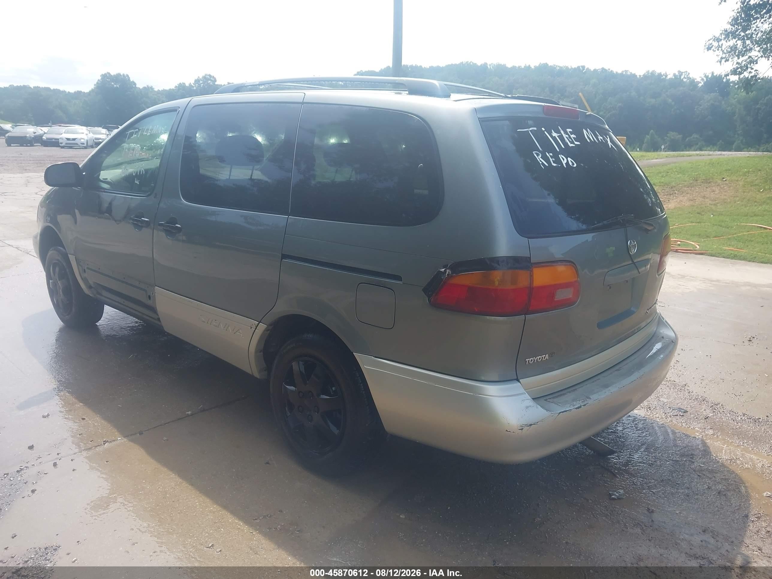 2000 Toyota Sienna Xle Серый vin: 4T3ZF13C1YU188164