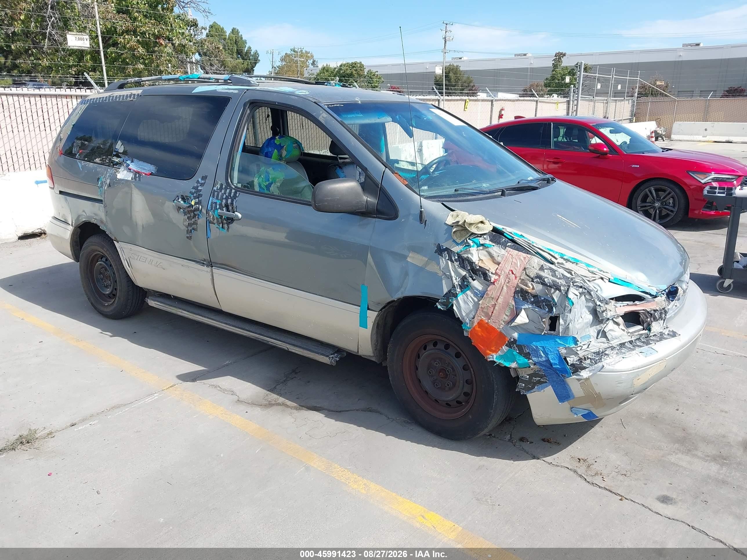 2000 Toyota Sienna Xle Gray vin: 4T3ZF13C1YU212172