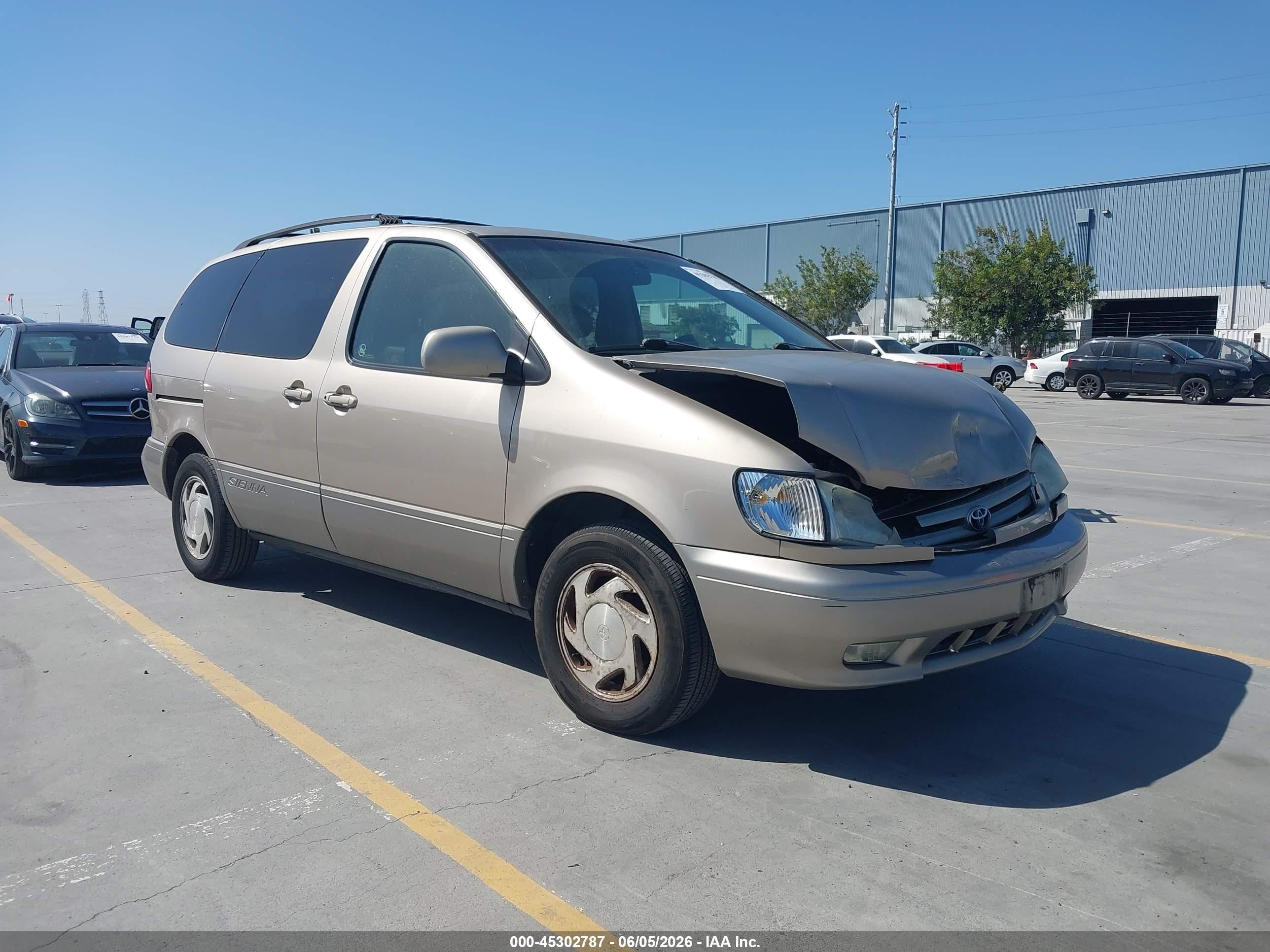 2002 Toyota Sienna Xle Gold vin: 4T3ZF13C22U438700