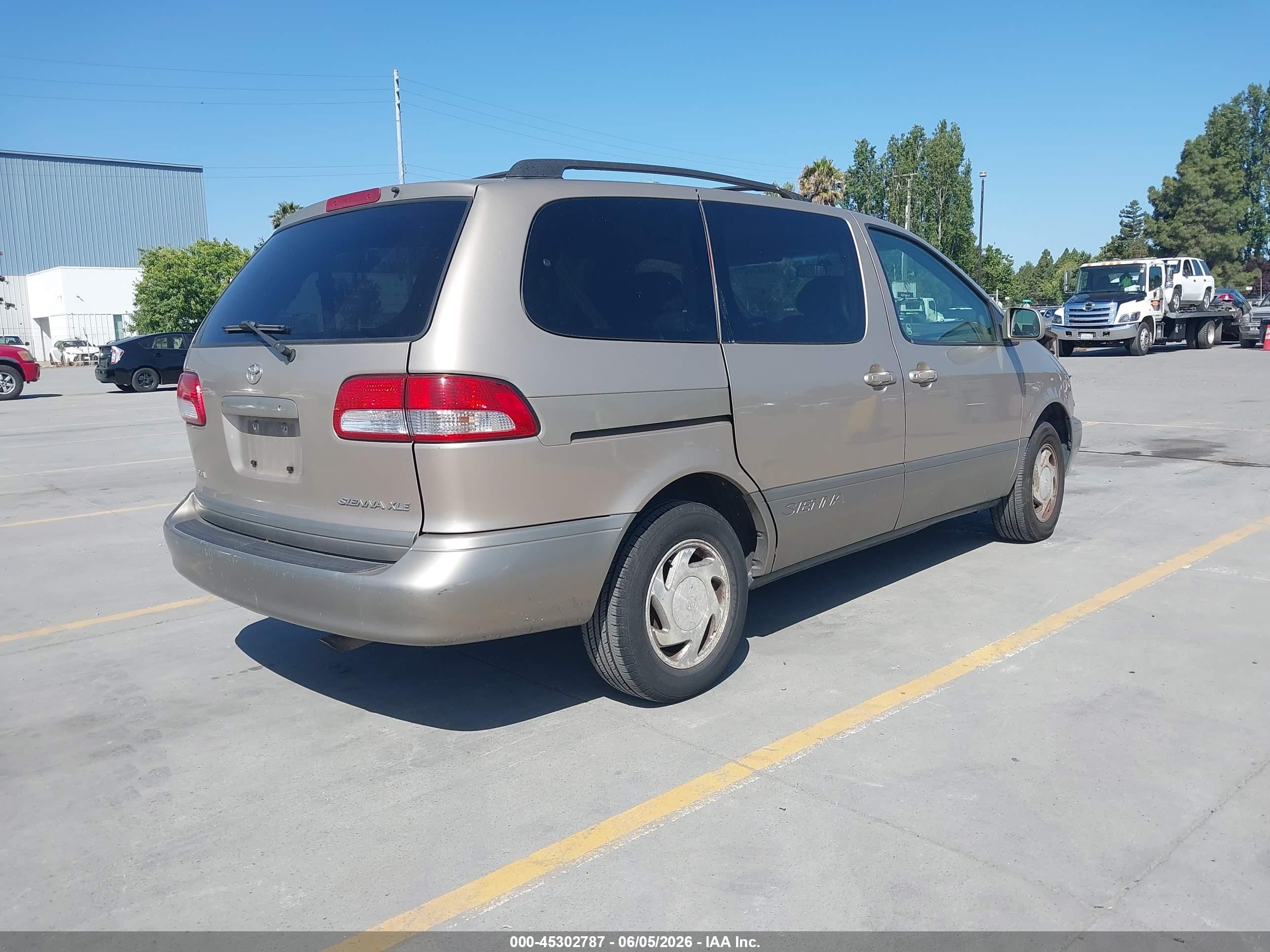 2002 Toyota Sienna Xle Gold vin: 4T3ZF13C22U438700