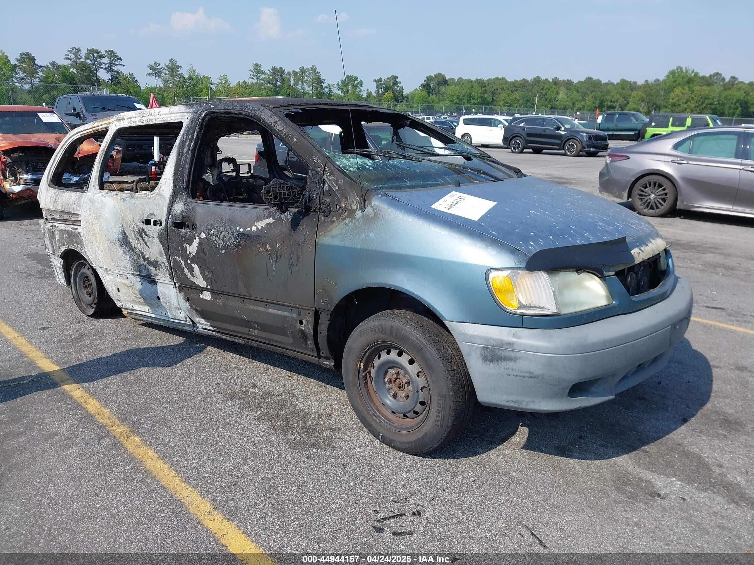 2002 Toyota Sienna Le Light Blue vin: 4T3ZF13C22U466898