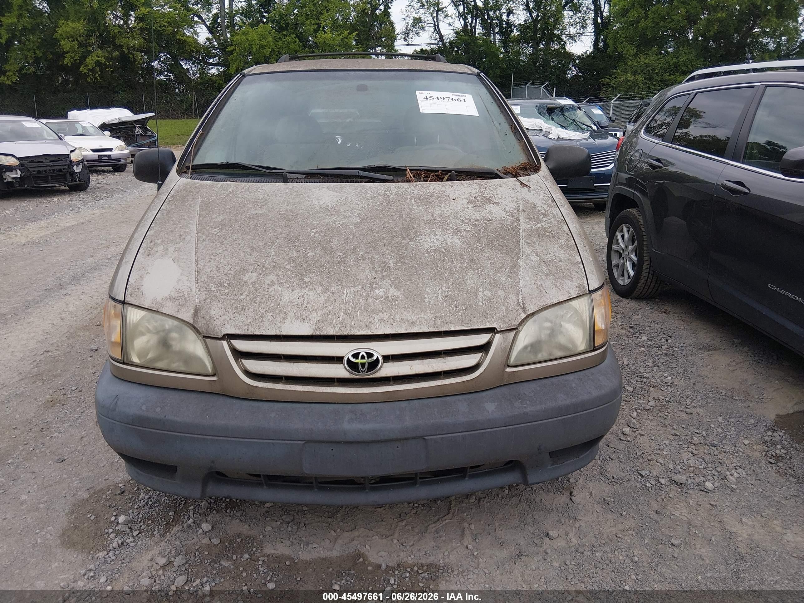 2002 Toyota Sienna Le Gold vin: 4T3ZF13C22U490005