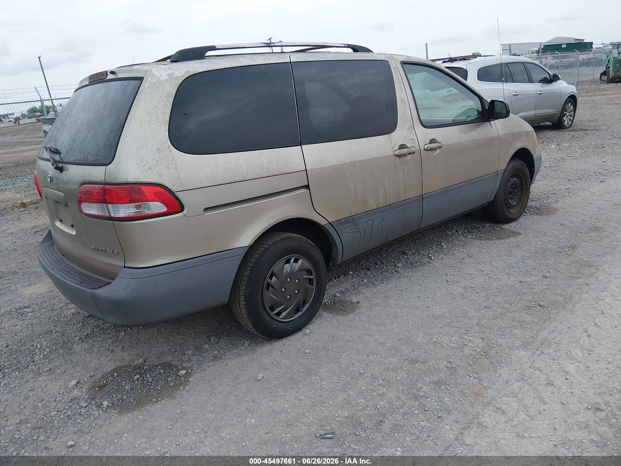 2002 Toyota Sienna Le Gold vin: 4T3ZF13C22U490005