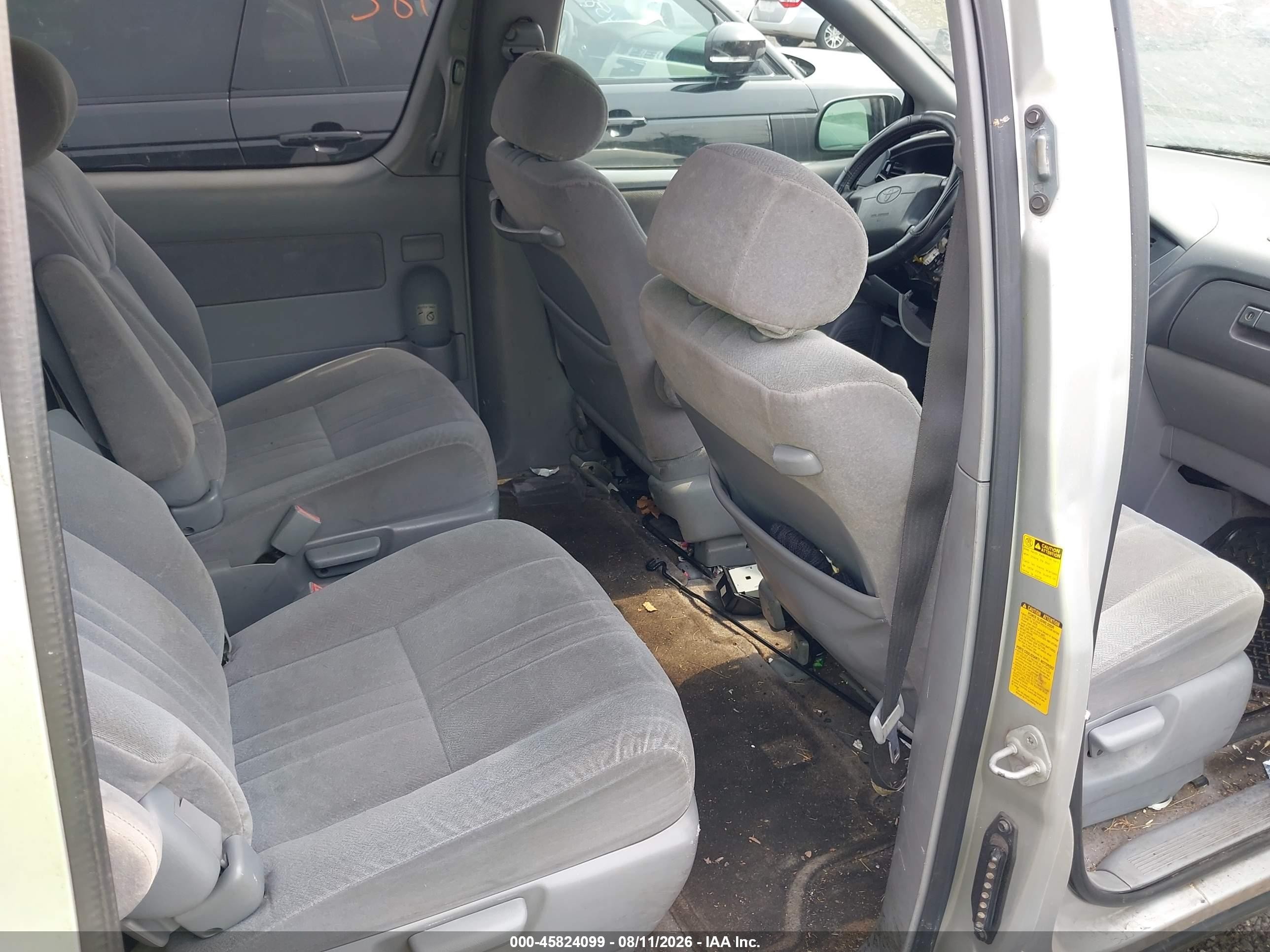 2003 Toyota Sienna Le Silver vin: 4T3ZF13C23U533386