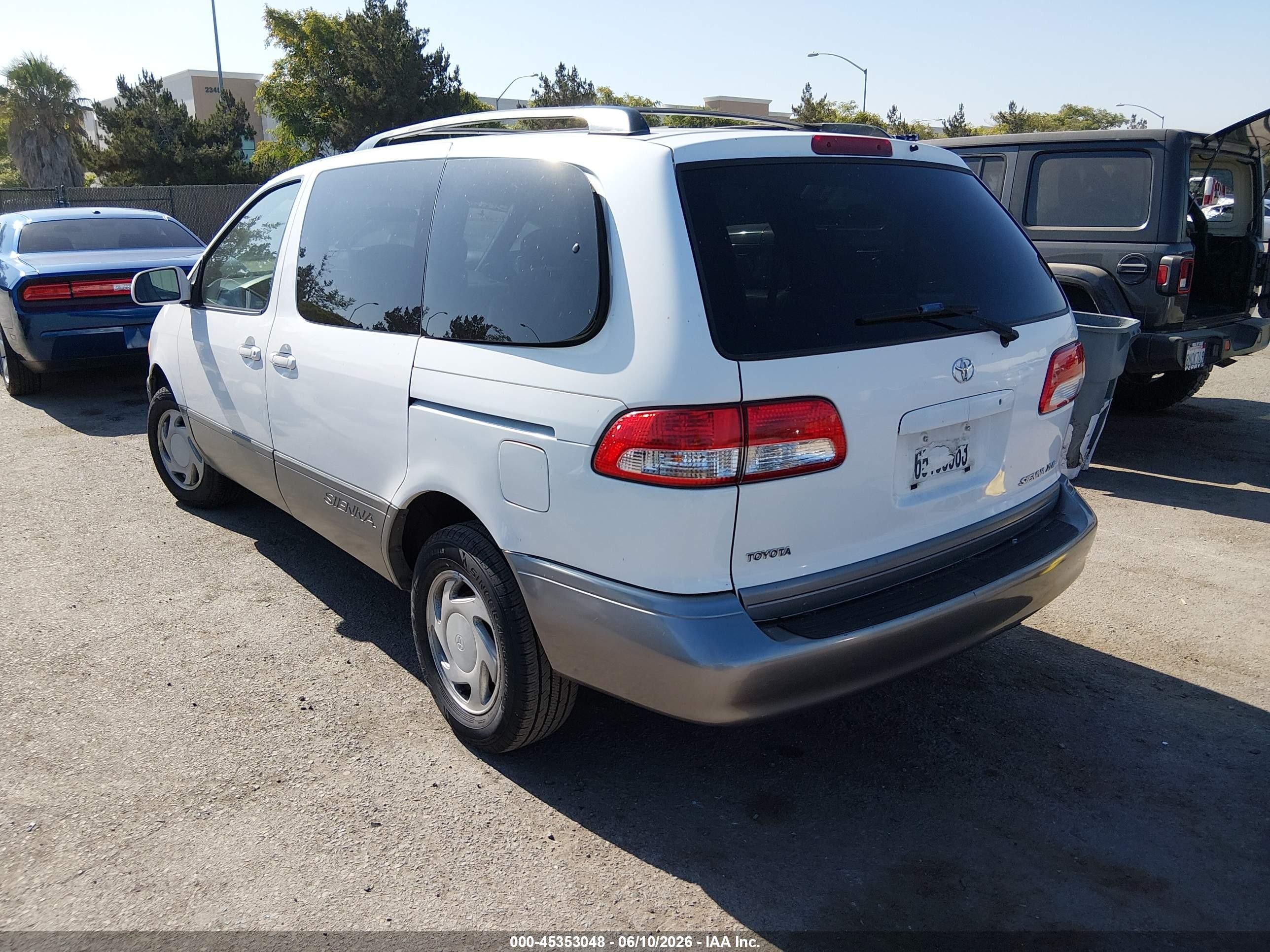 2003 Toyota Sienna Xle White vin: 4T3ZF13C23U544176