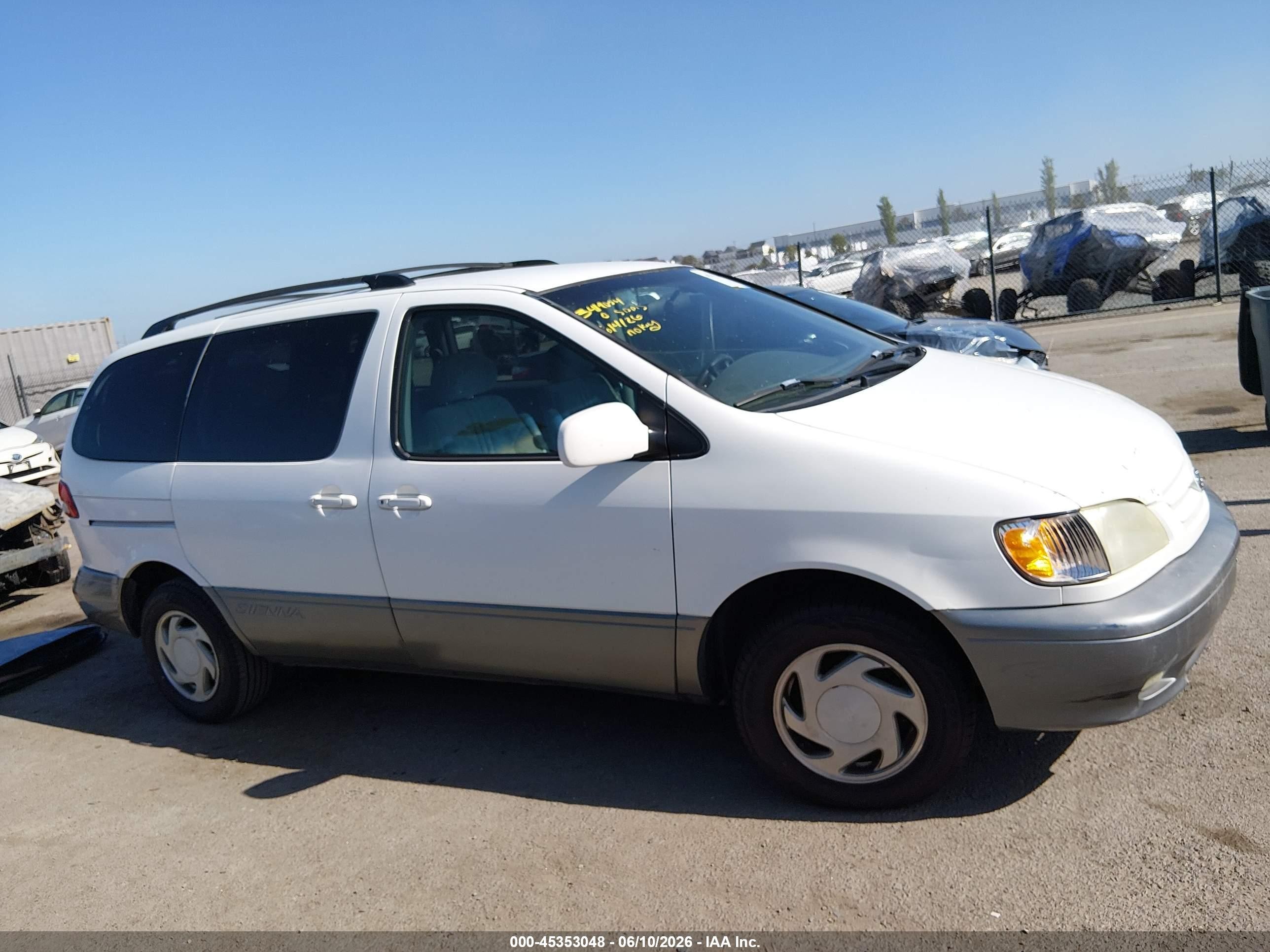 2003 Toyota Sienna Xle White vin: 4T3ZF13C23U544176