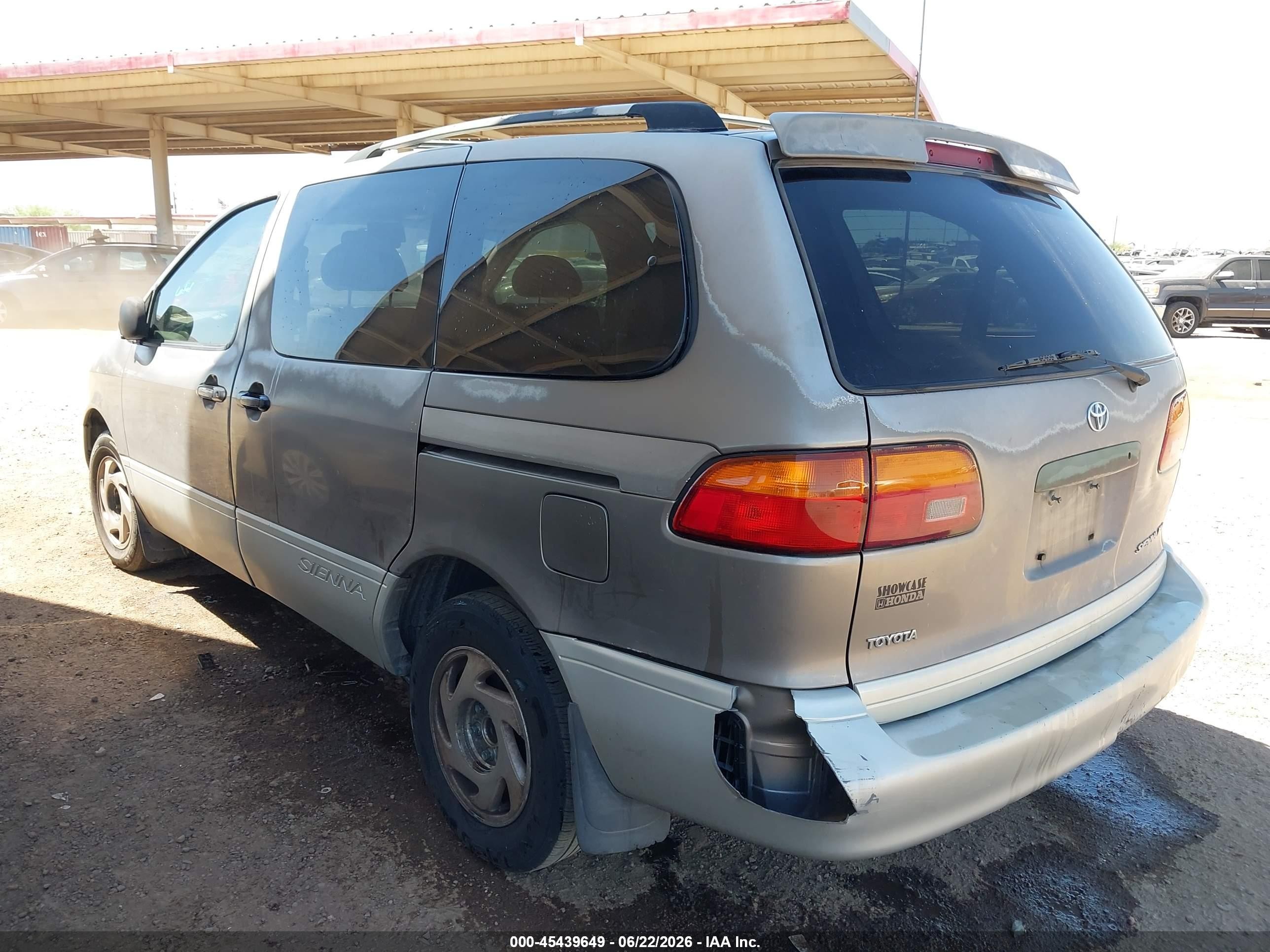 1999 Toyota Sienna Xle Gray vin: 4T3ZF13C2XU144754