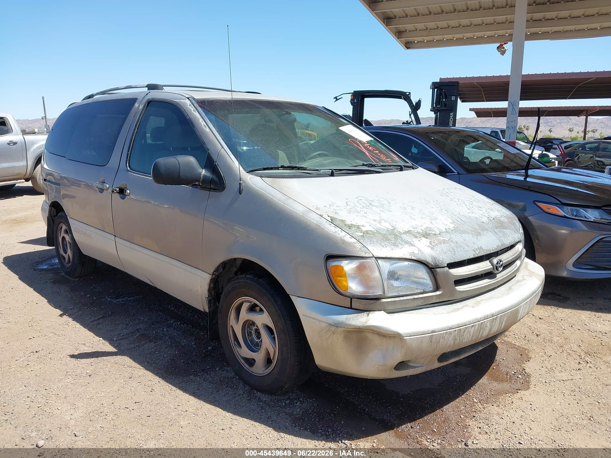 1999 Toyota Sienna Xle Gray vin: 4T3ZF13C2XU144754