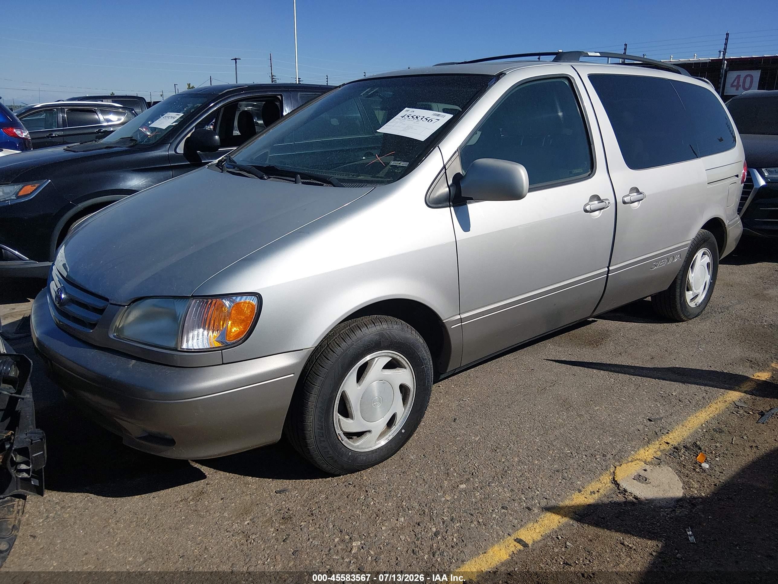 2002 Toyota Sienna Xle Silver vin: 4T3ZF13C32U488117