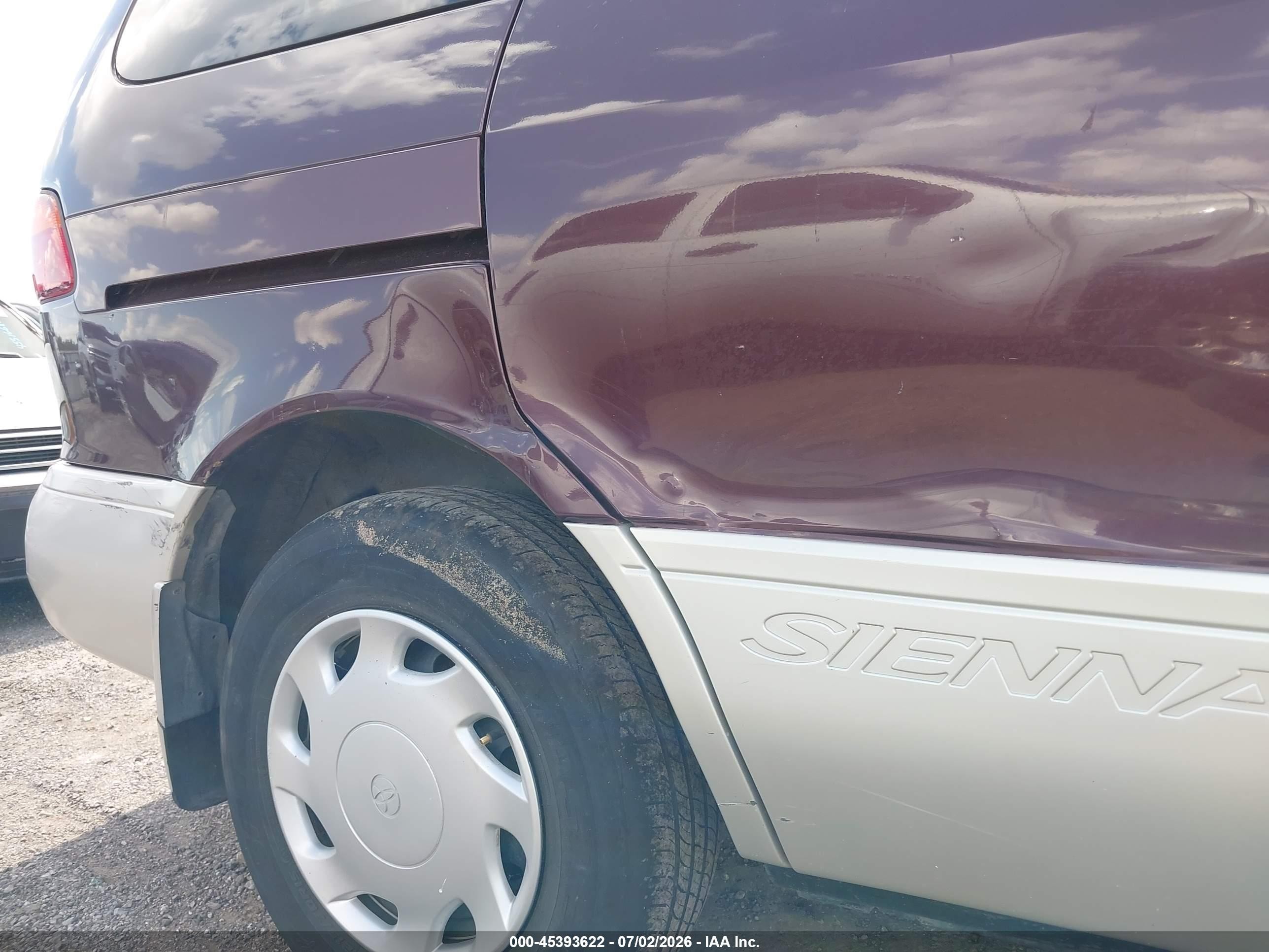 2000 Toyota Sienna Le/xle Brown vin: 4T3ZF13C3YU187064