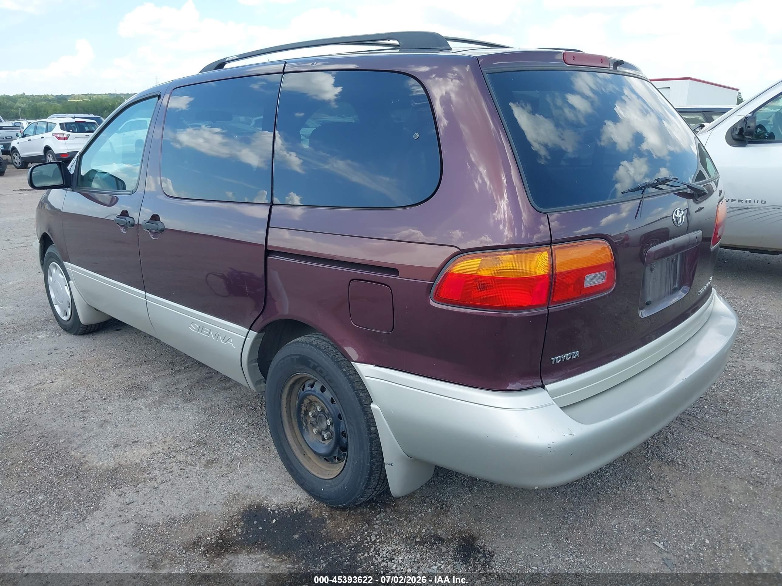 2000 Toyota Sienna Le/xle Brown vin: 4T3ZF13C3YU187064