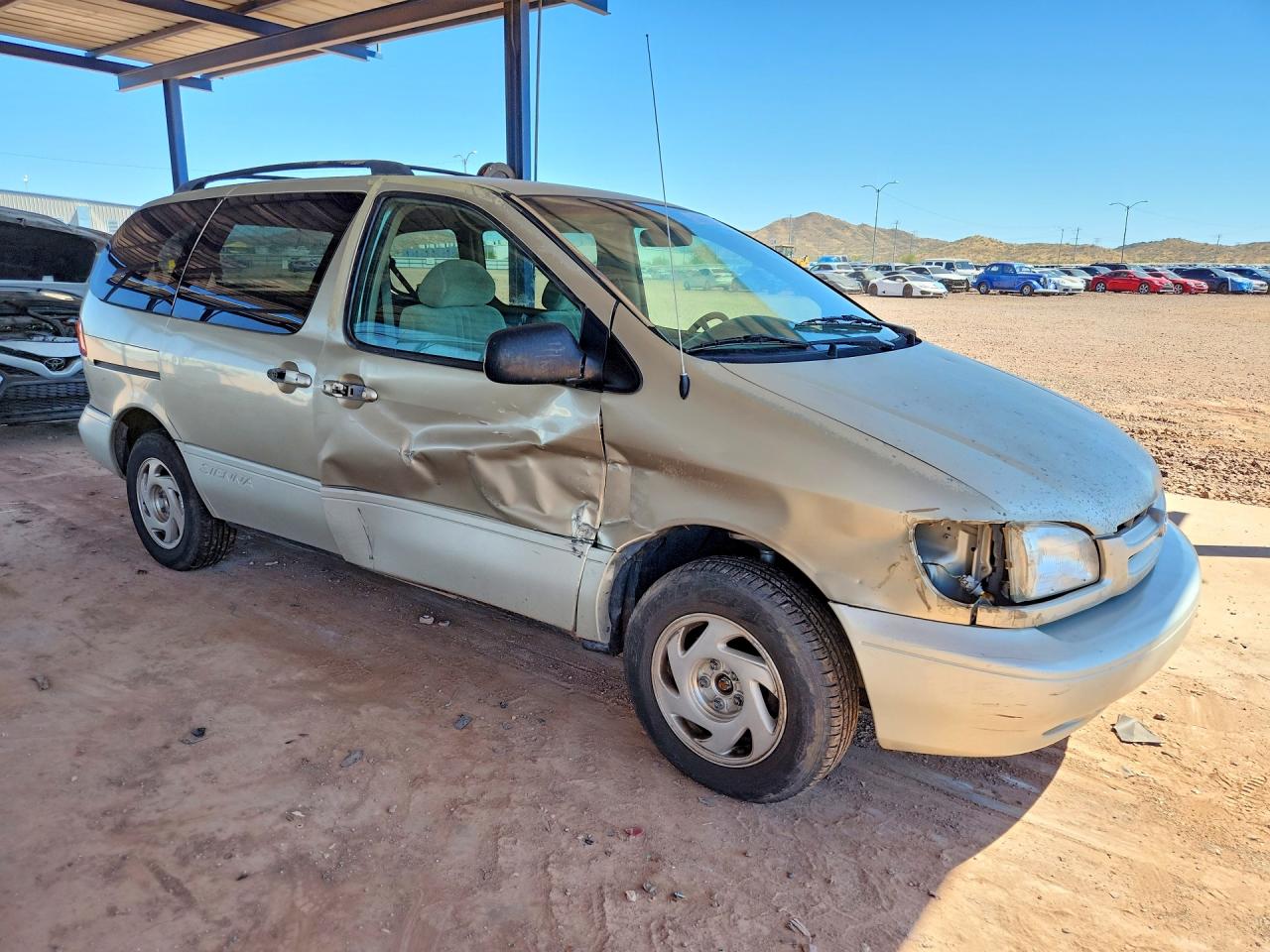 2000 Toyota Sienna Xle Beige vin: 4T3ZF13C3YU259297