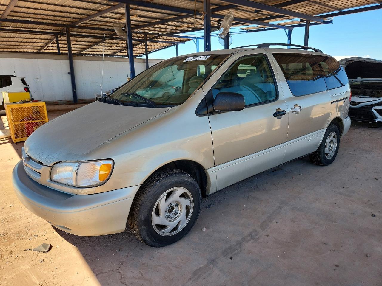 2000 Toyota Sienna Xle Beige vin: 4T3ZF13C3YU259297